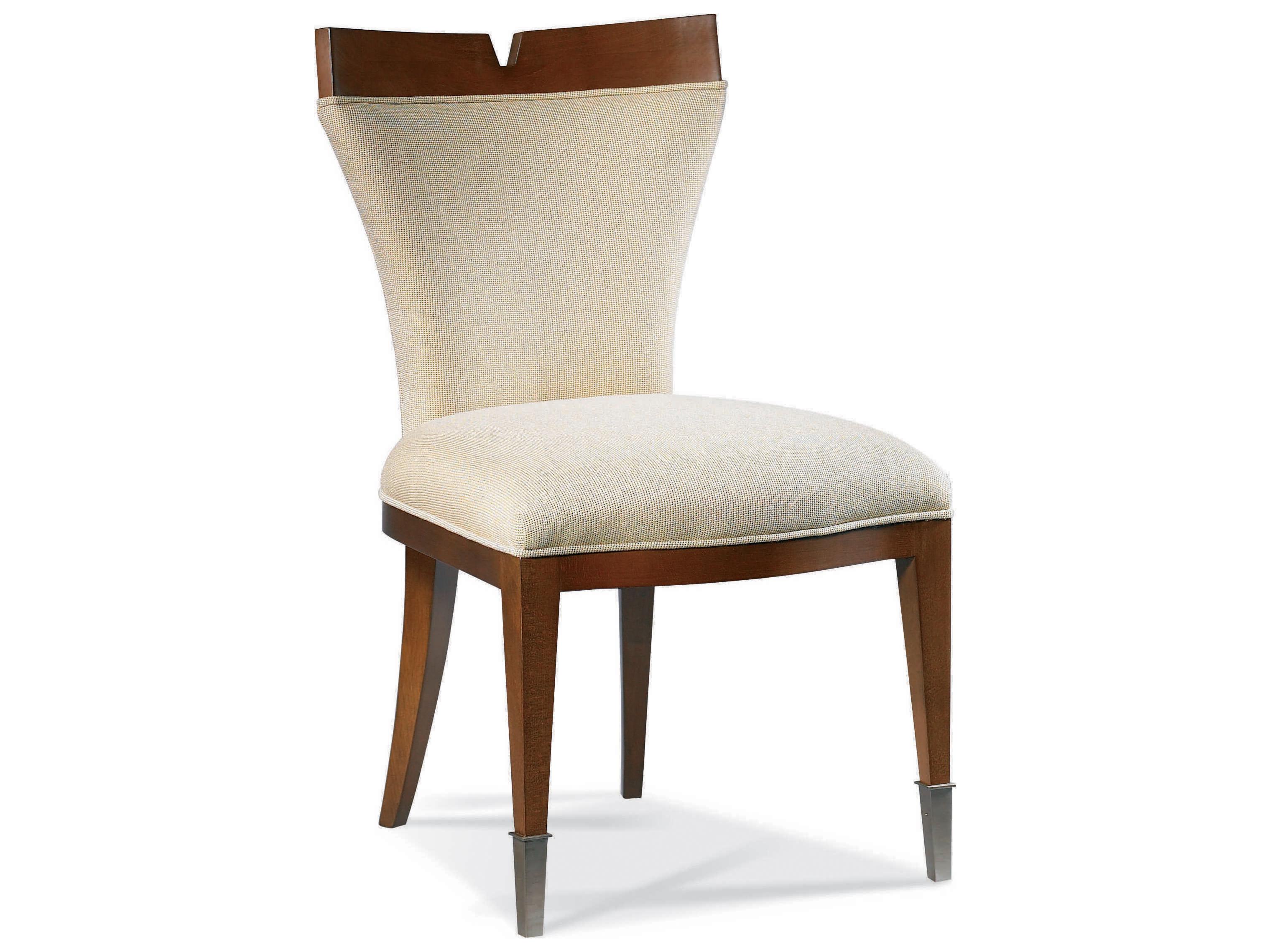 Hickory White Stratos Beech Wood Beige Upholstered Asheton Side Dining Chair
