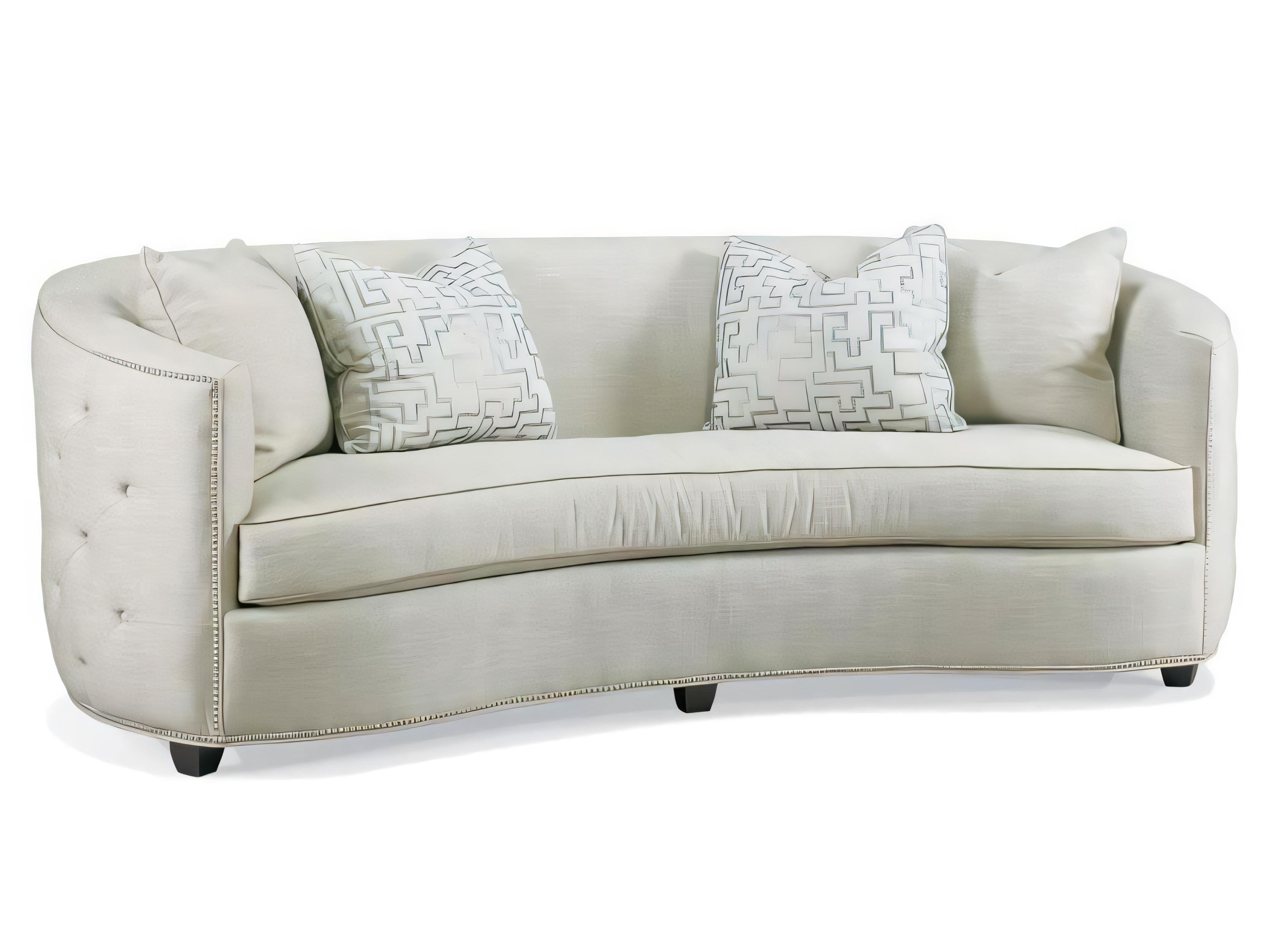 Hickory White Espresso Upholstered Sofa