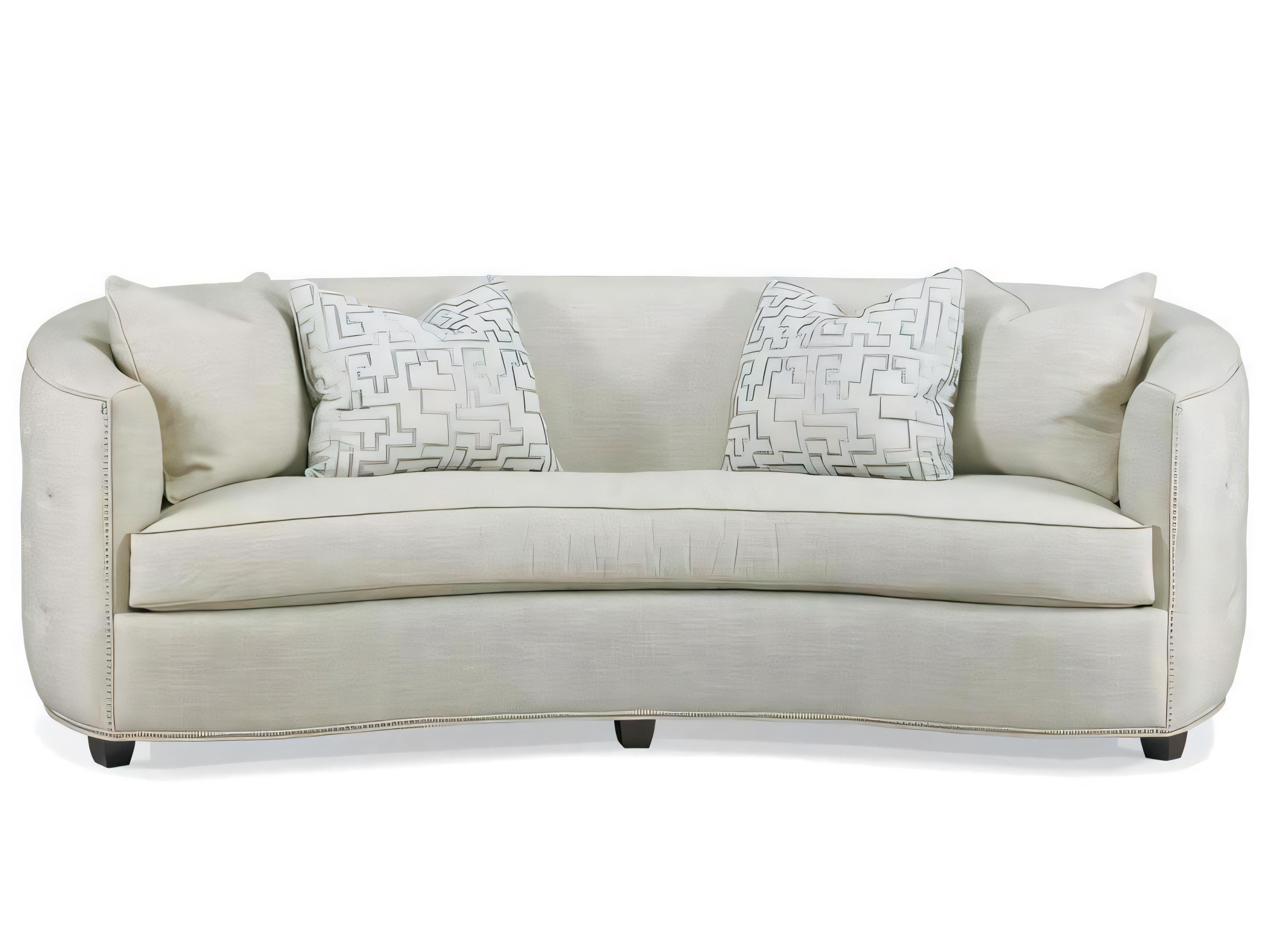 Hickory White Espresso Upholstered Sofa