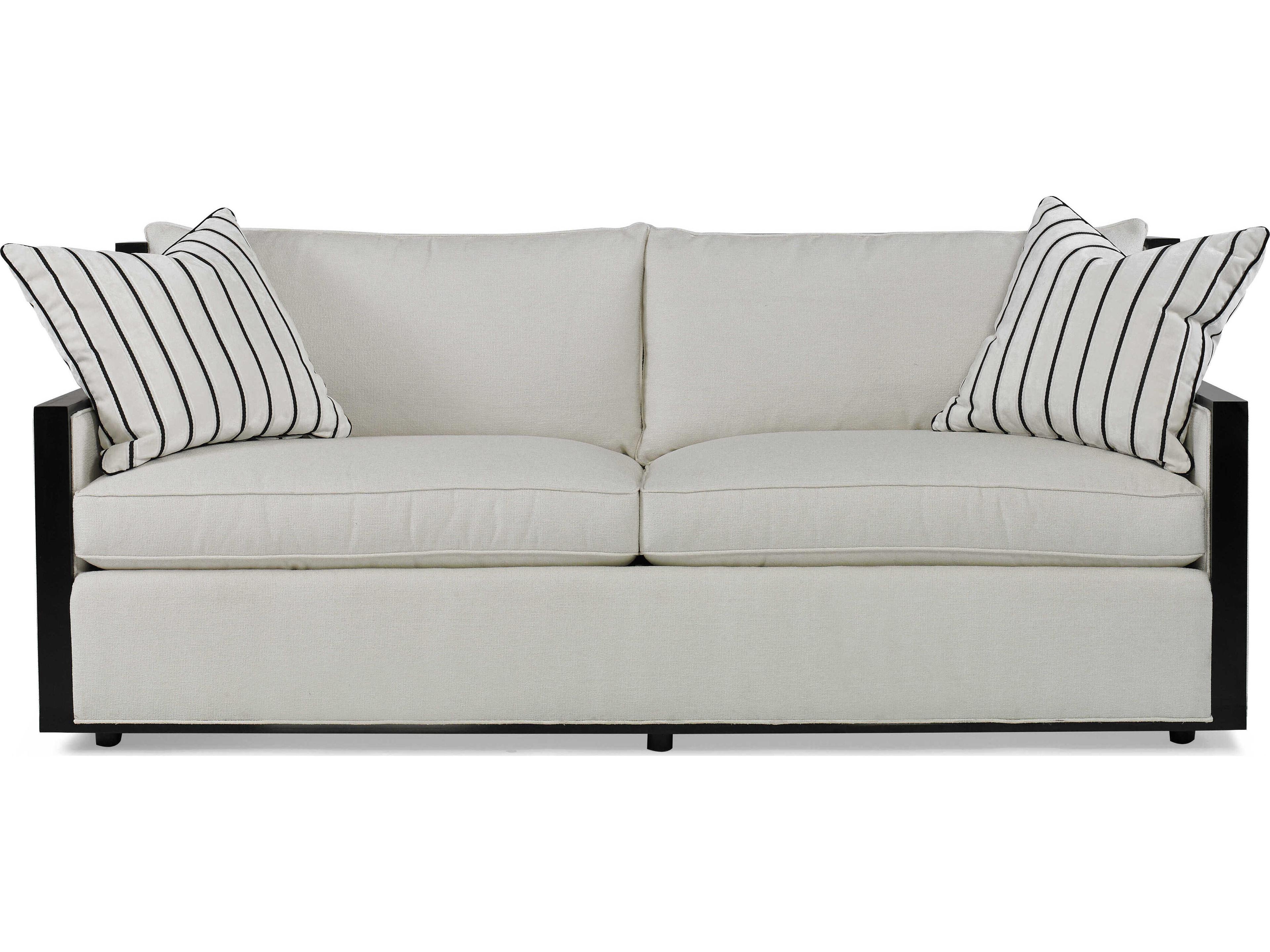 Hickory White Custom Elements Upholstery Cafe Noir Gray Upholstered Sofa