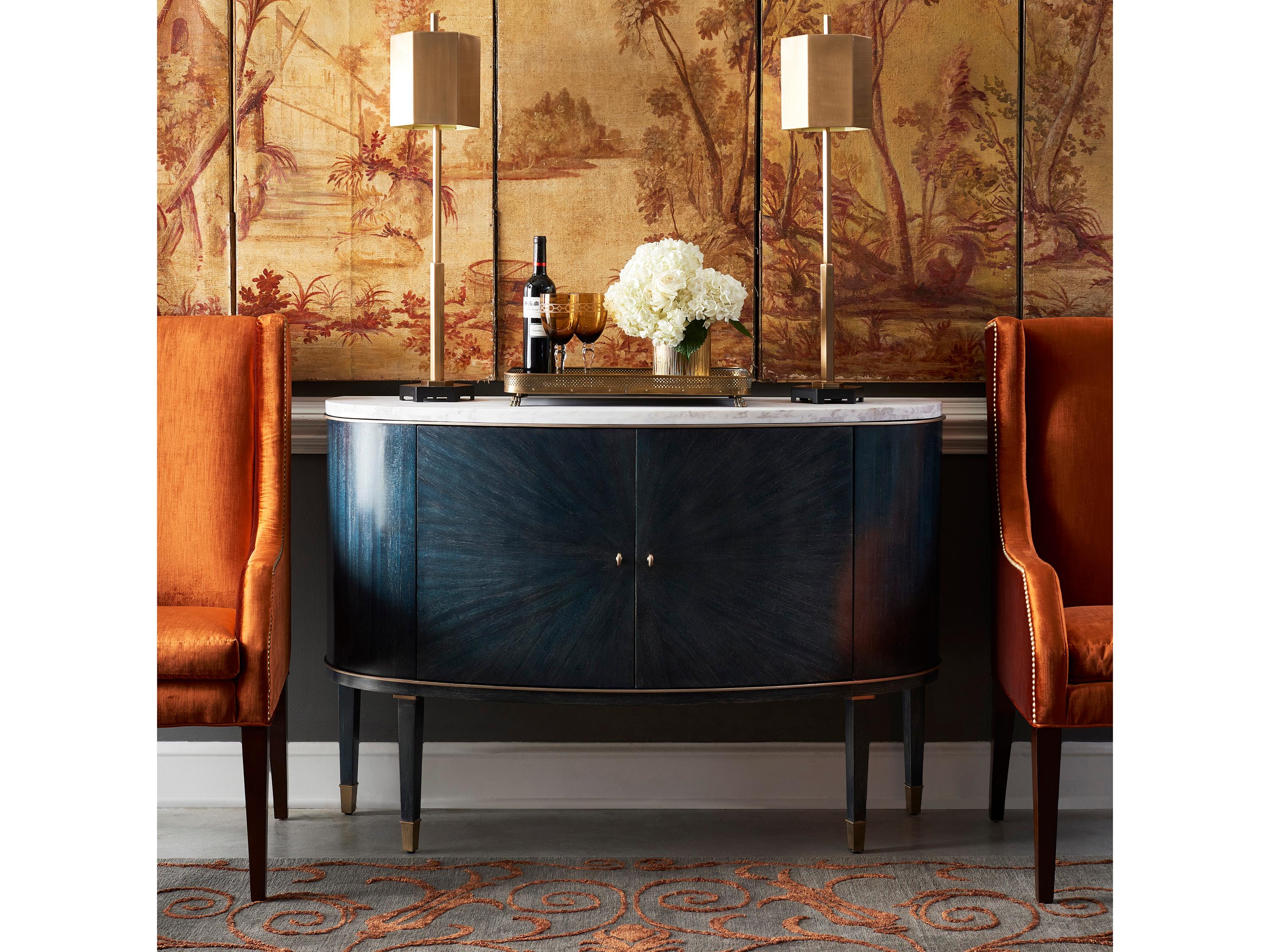 Hickory White Reimagine Azure Black Maple Wood Accent Chest