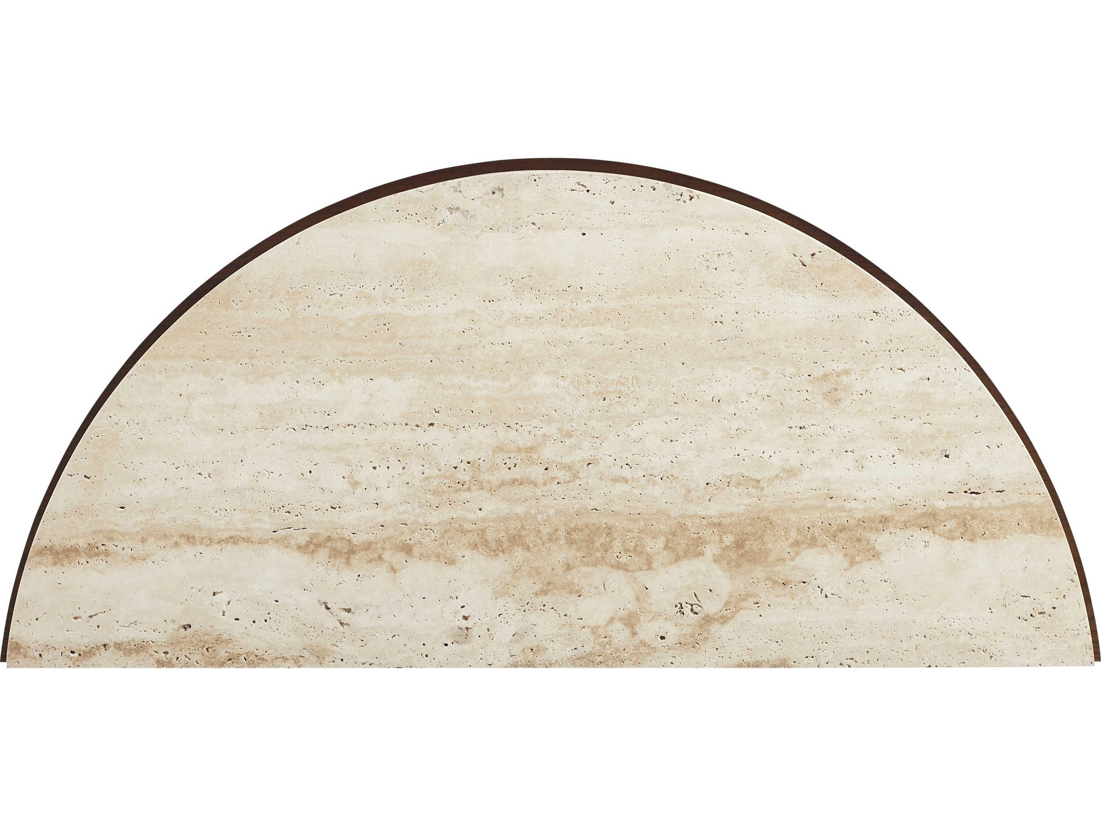 Hickory White Reimagine Bridgeton Demilune Accent Chest with Travertine Top