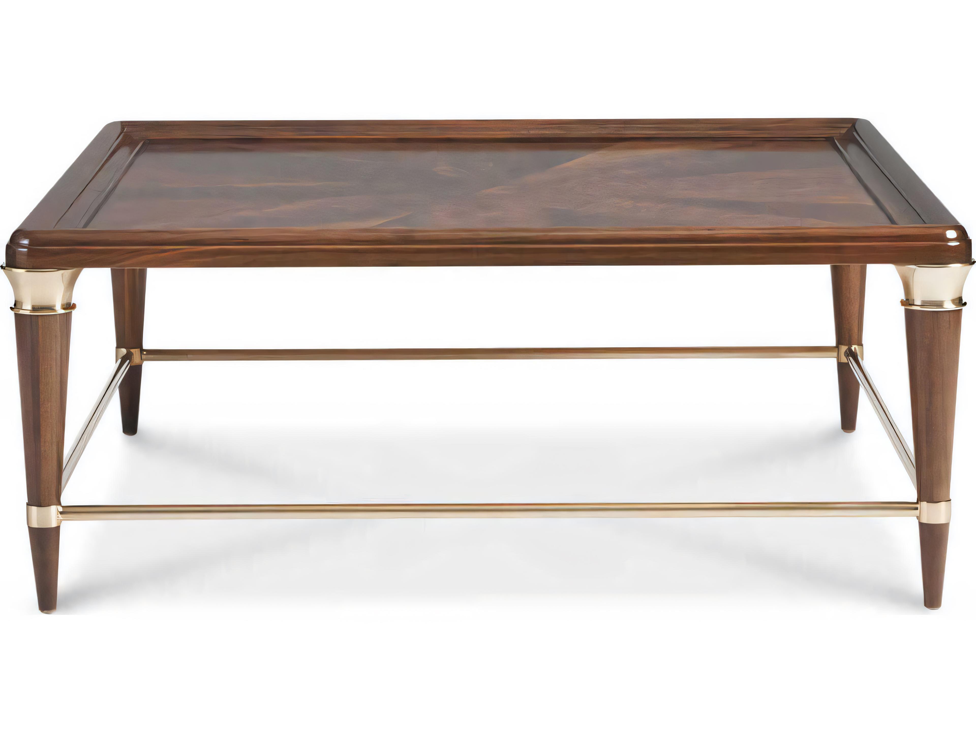 Hickory White Square Wood Carmen Cocktail Table
