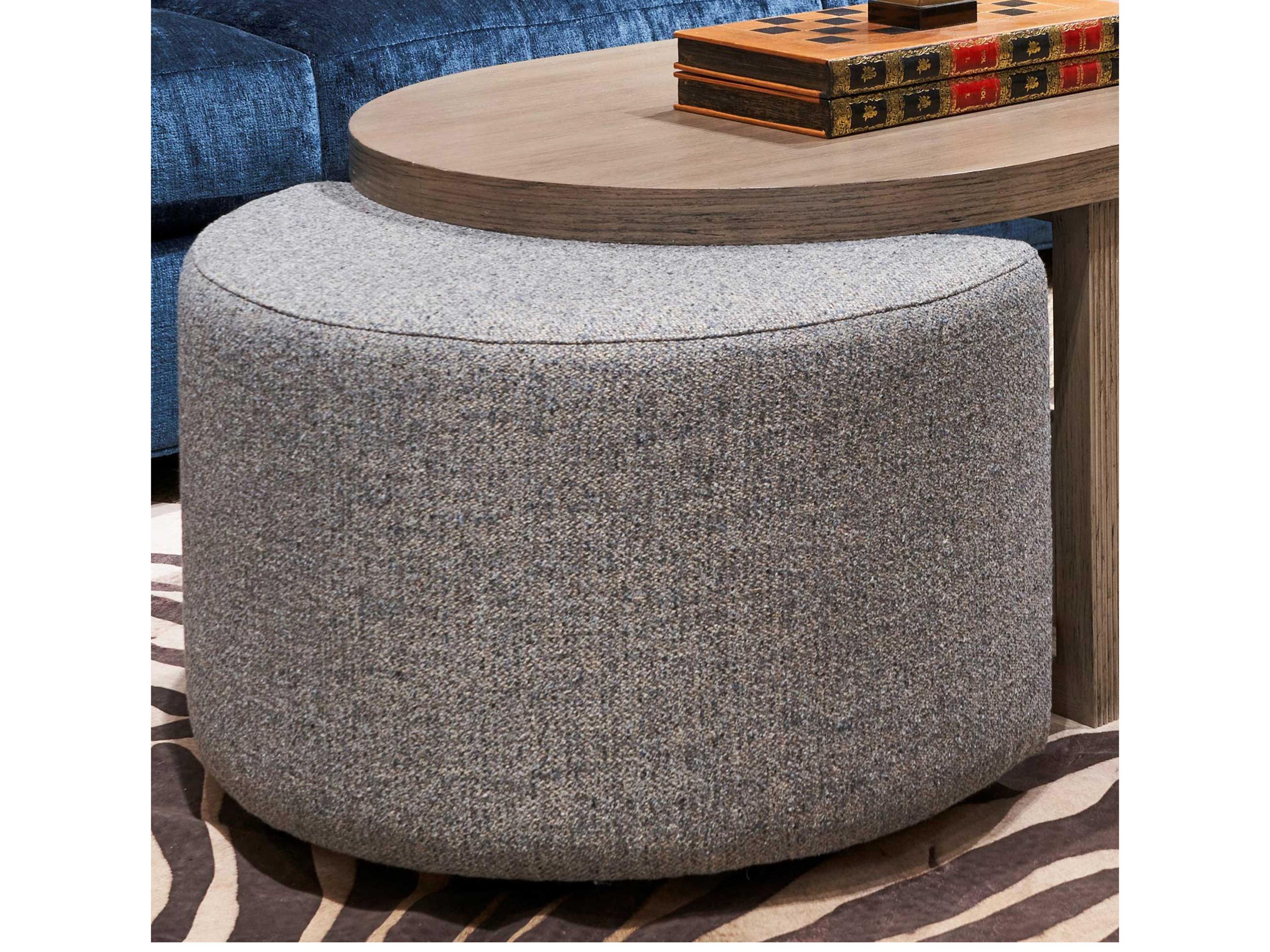 Hickory White Orla Half-Round Ottoman