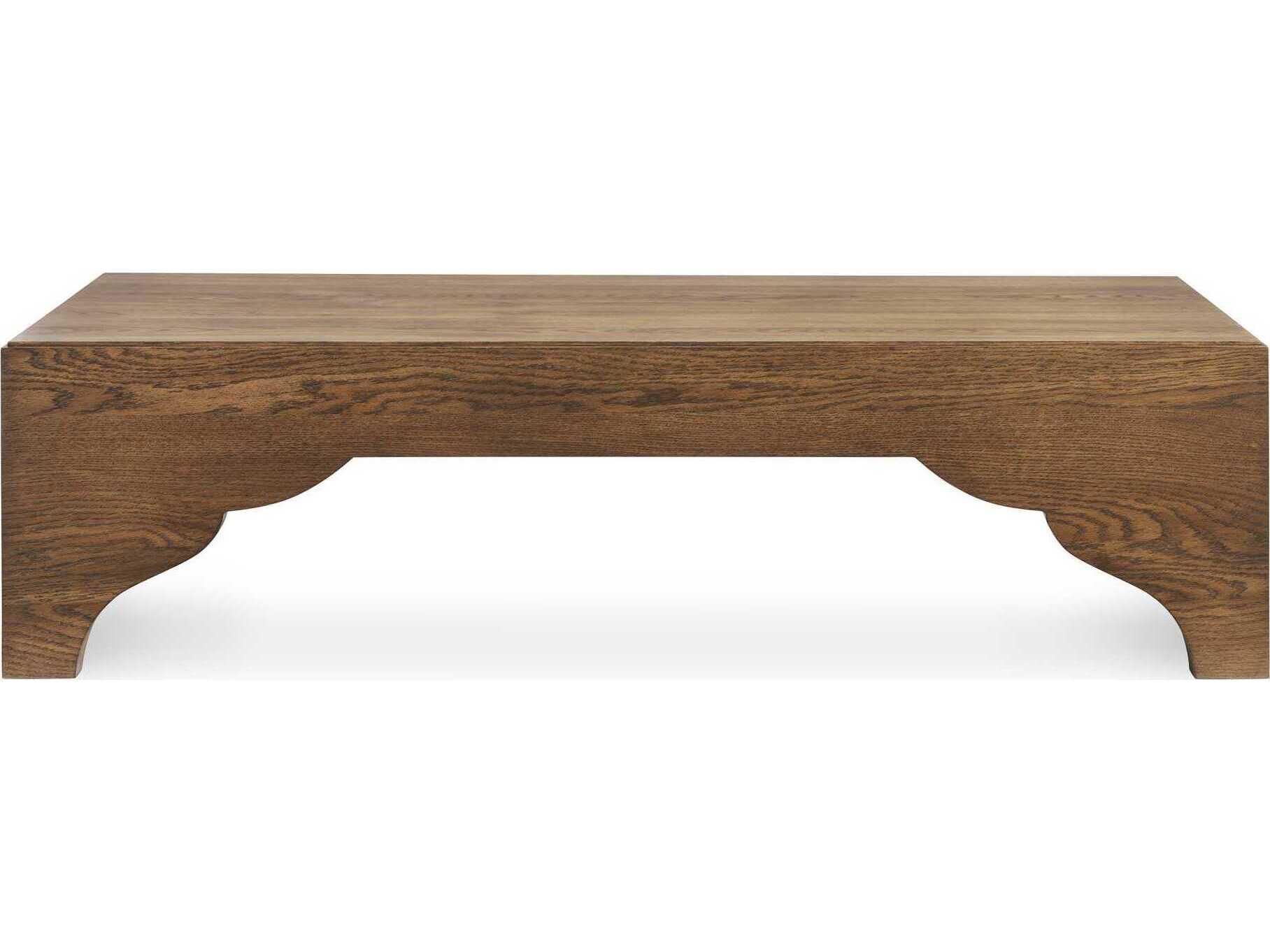 Hickory White Revival Rectangular Wood Oak Coffee Table