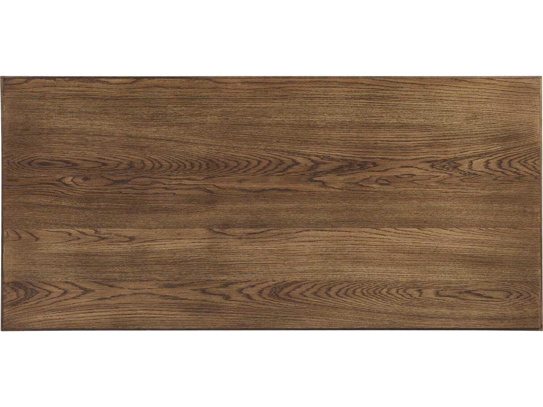 Hickory White Revival Rectangular Wood Oak Coffee Table