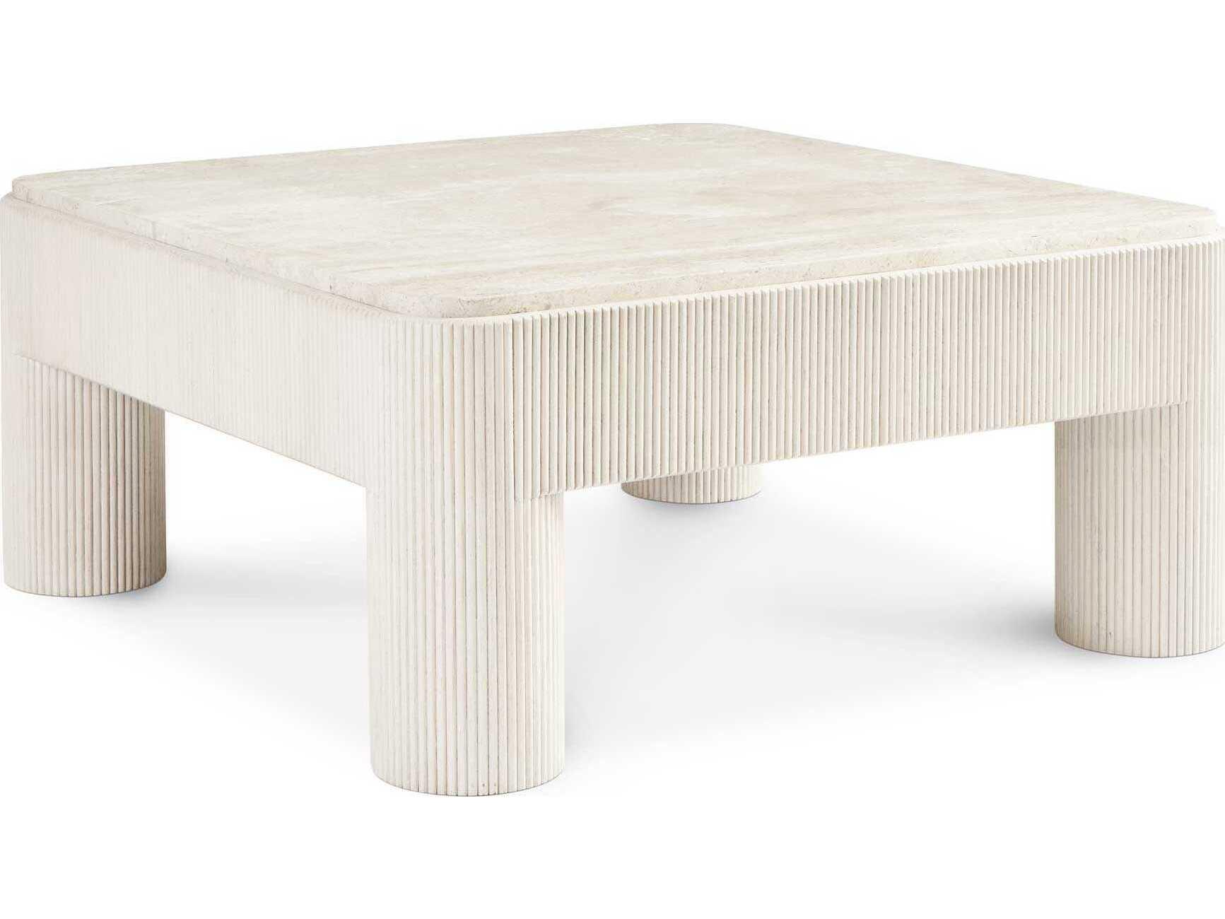 Hickory White Revival Square Wood Everly Cocktail Table