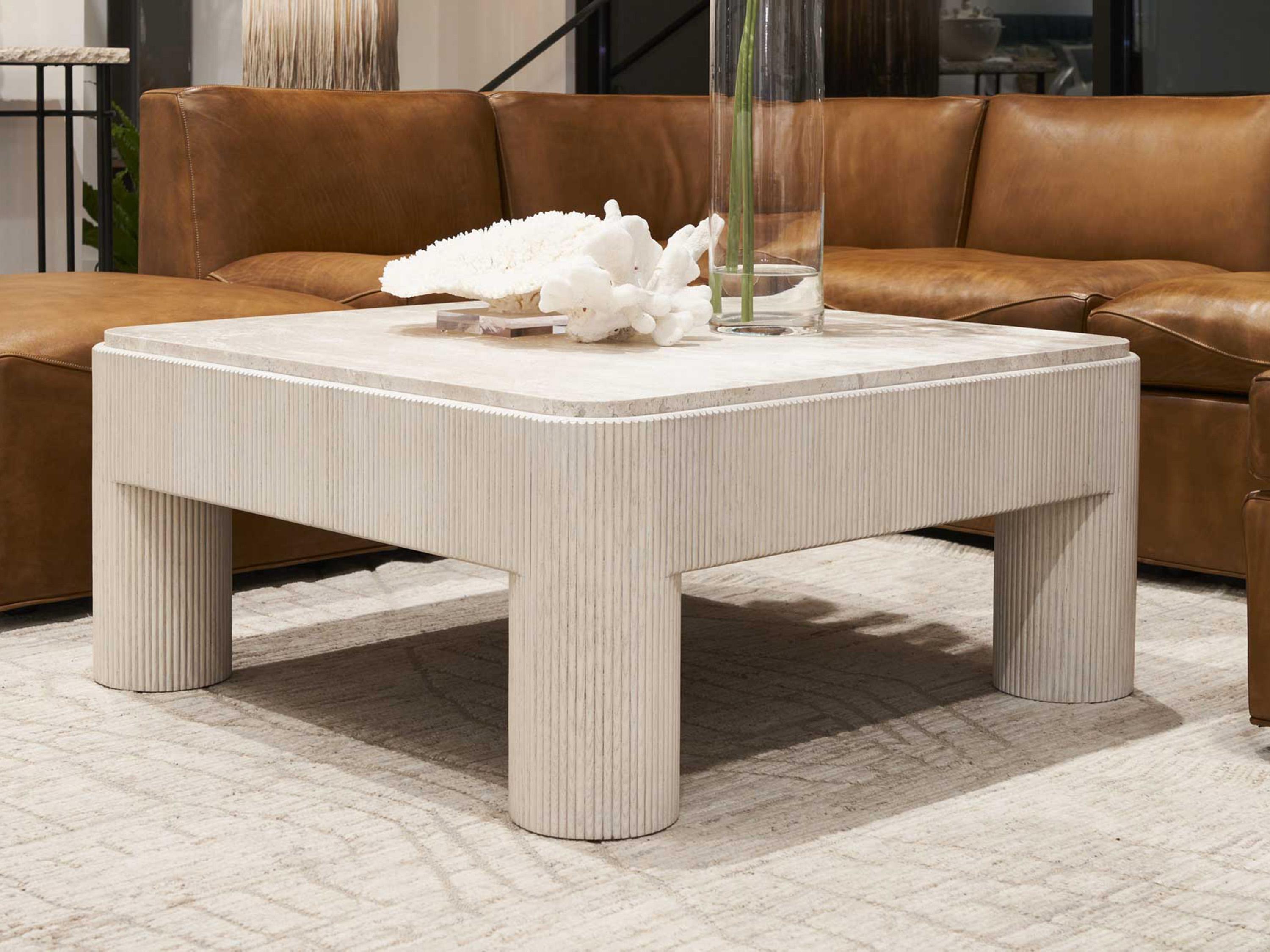 Hickory White Revival Square Wood Everly Cocktail Table