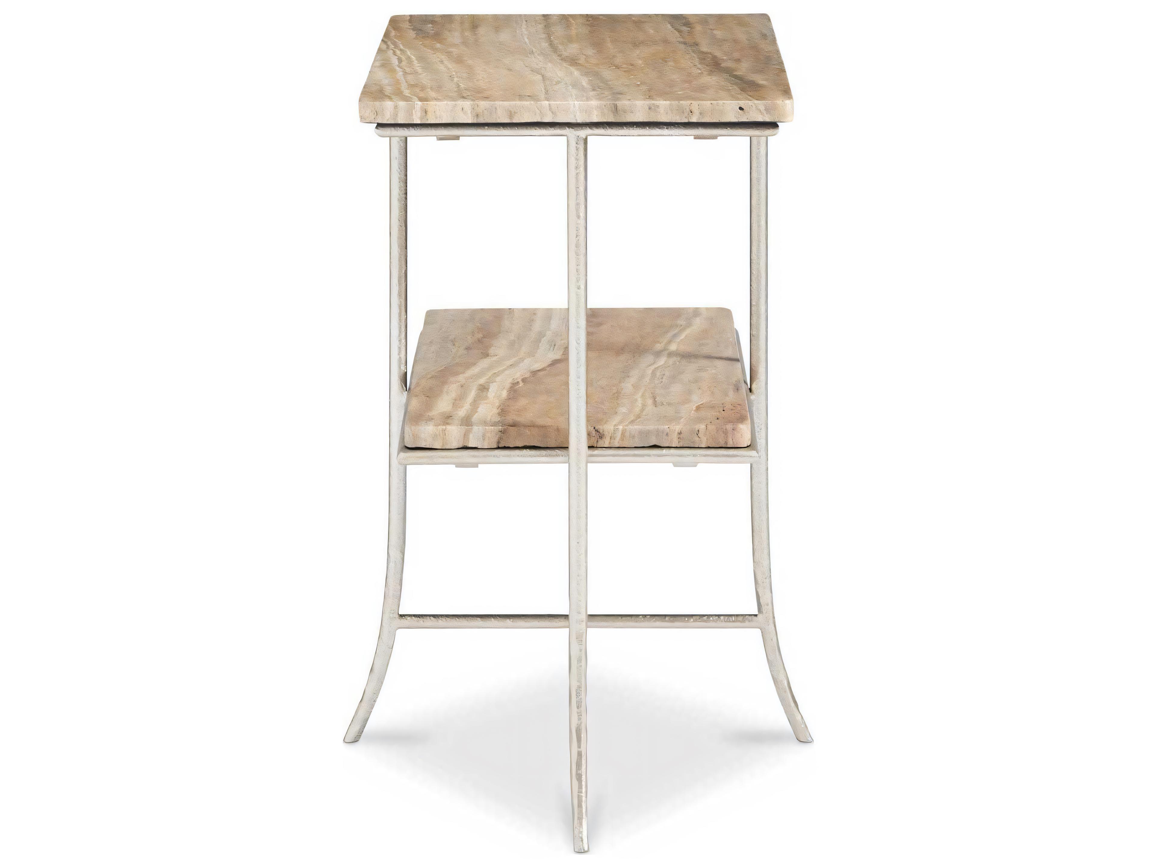 Hickory White Revival Rectangular Stone West End Table