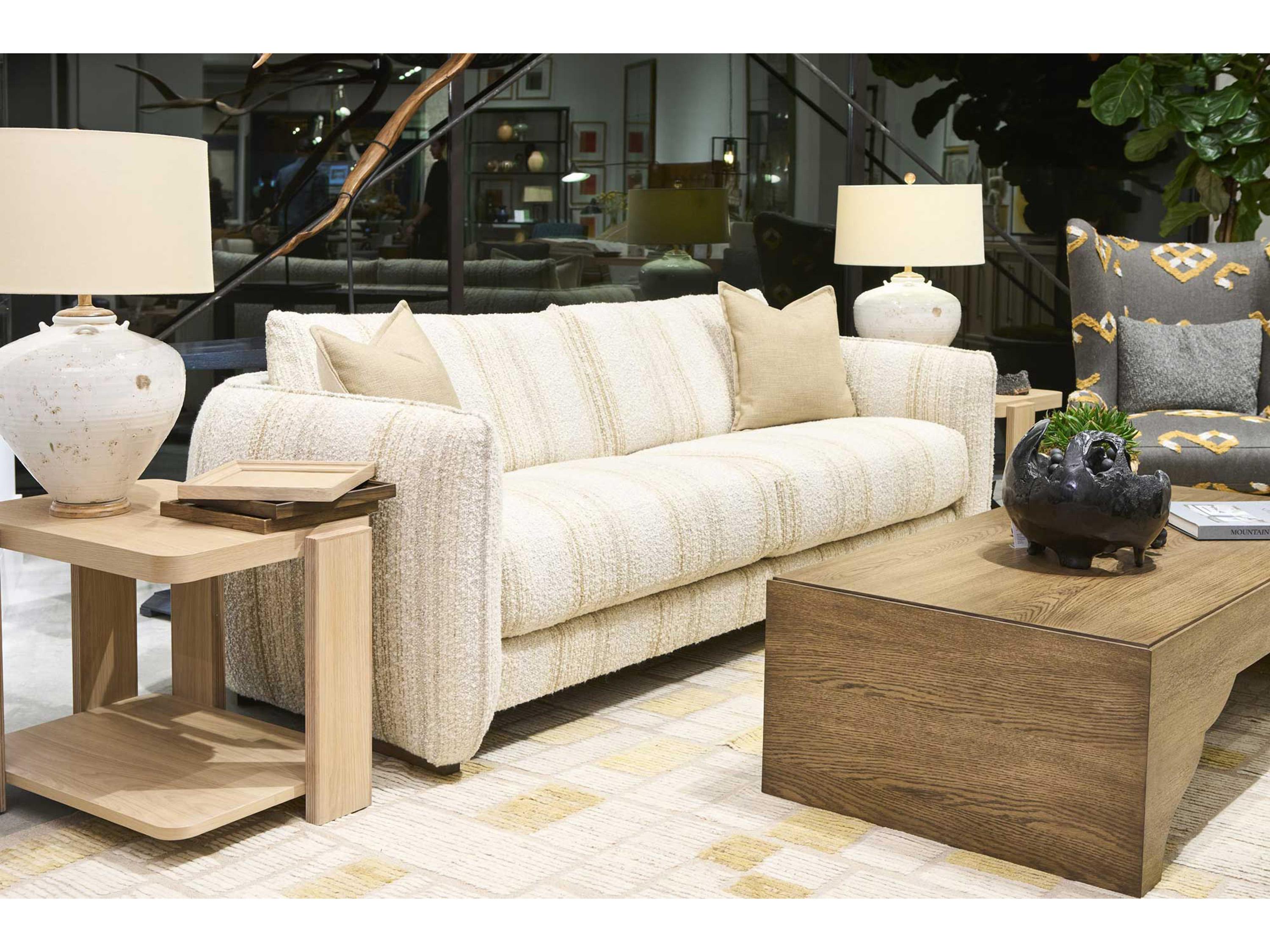 Hickory White Revival Rectangular Wood Barton Left Side End Table