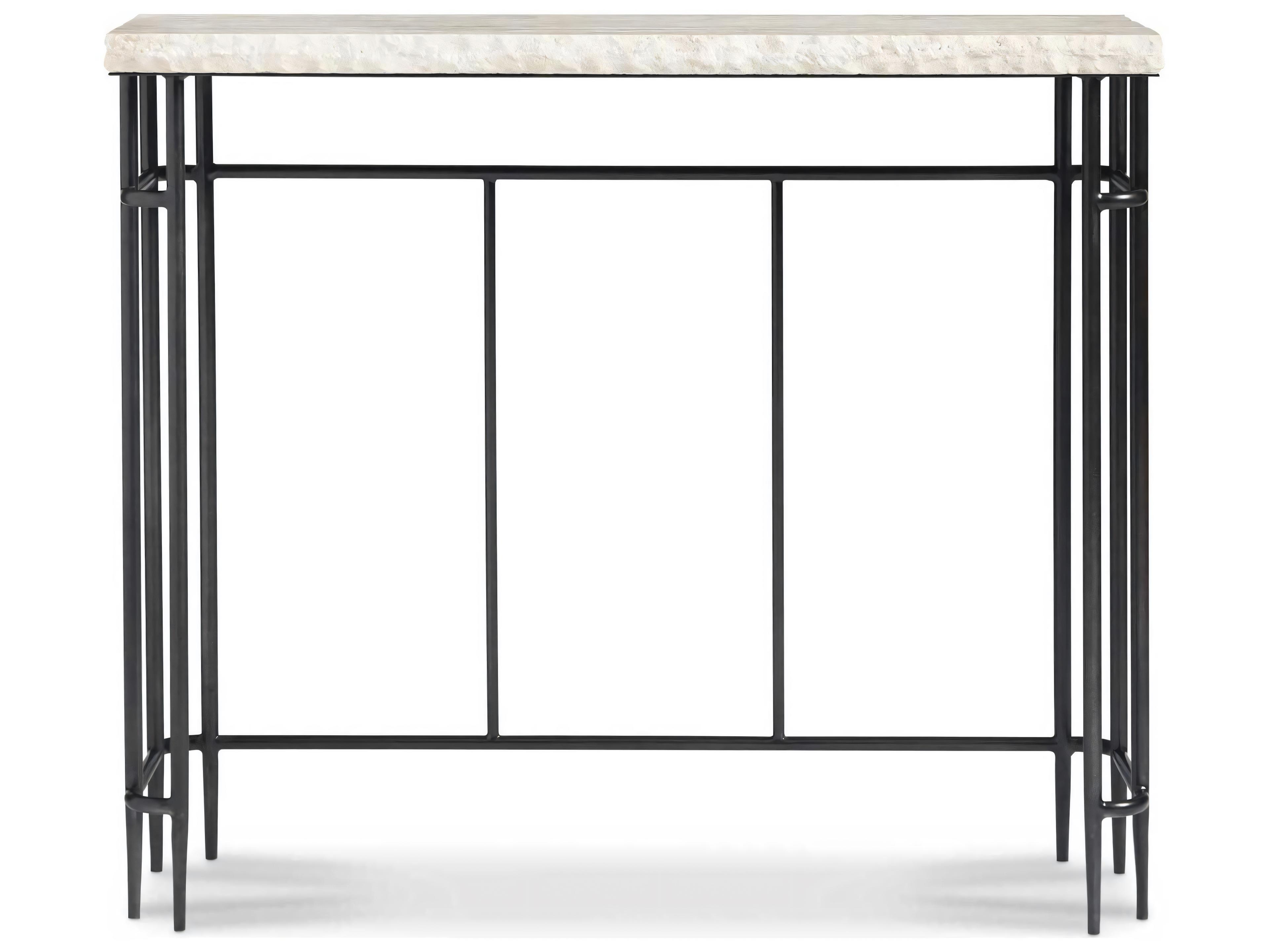 Hickory White Revival Rectangular Stone River Hall Console Table