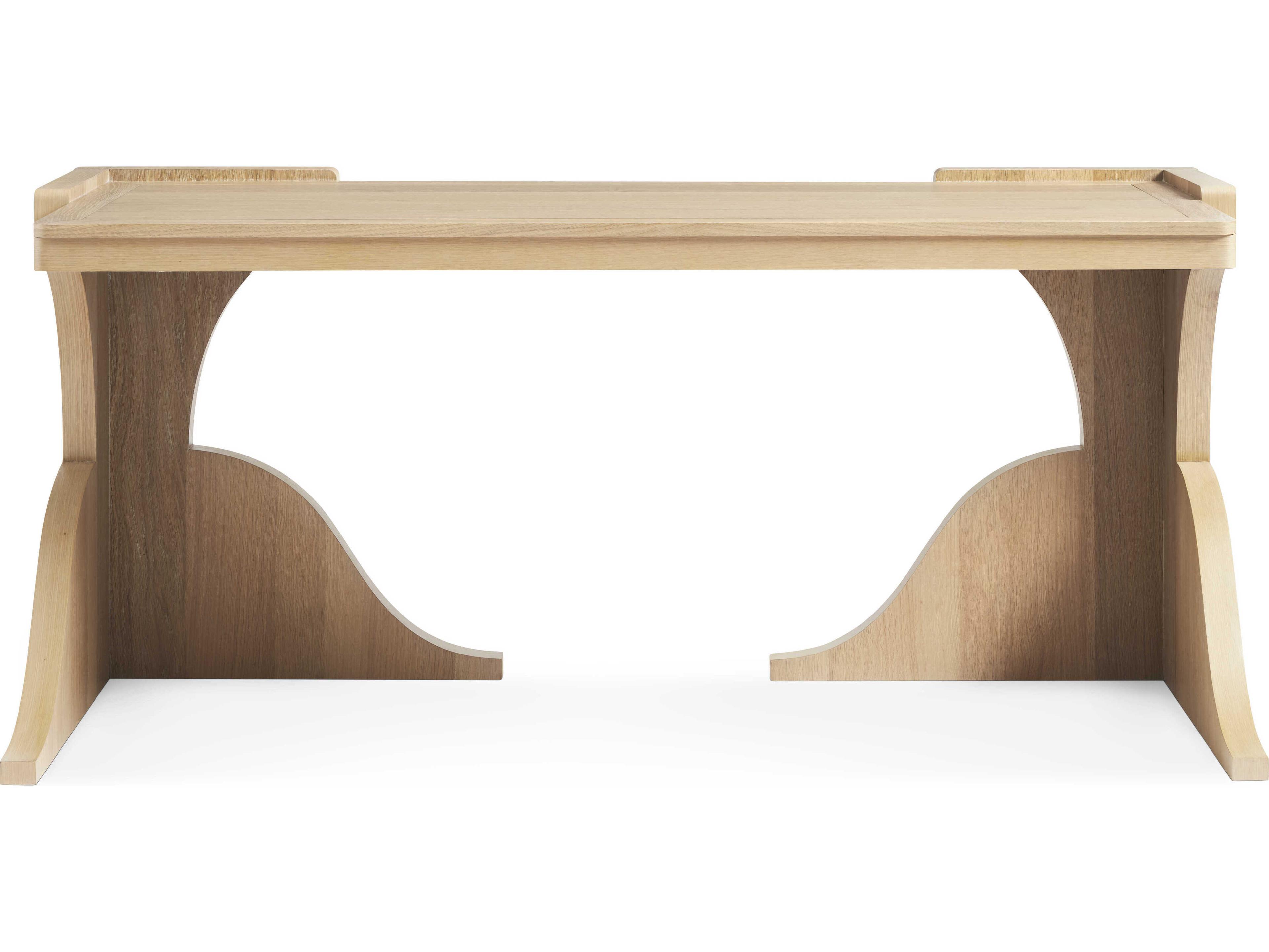 Hickory White Revival Brown Oak Wood Billings Writing Desk