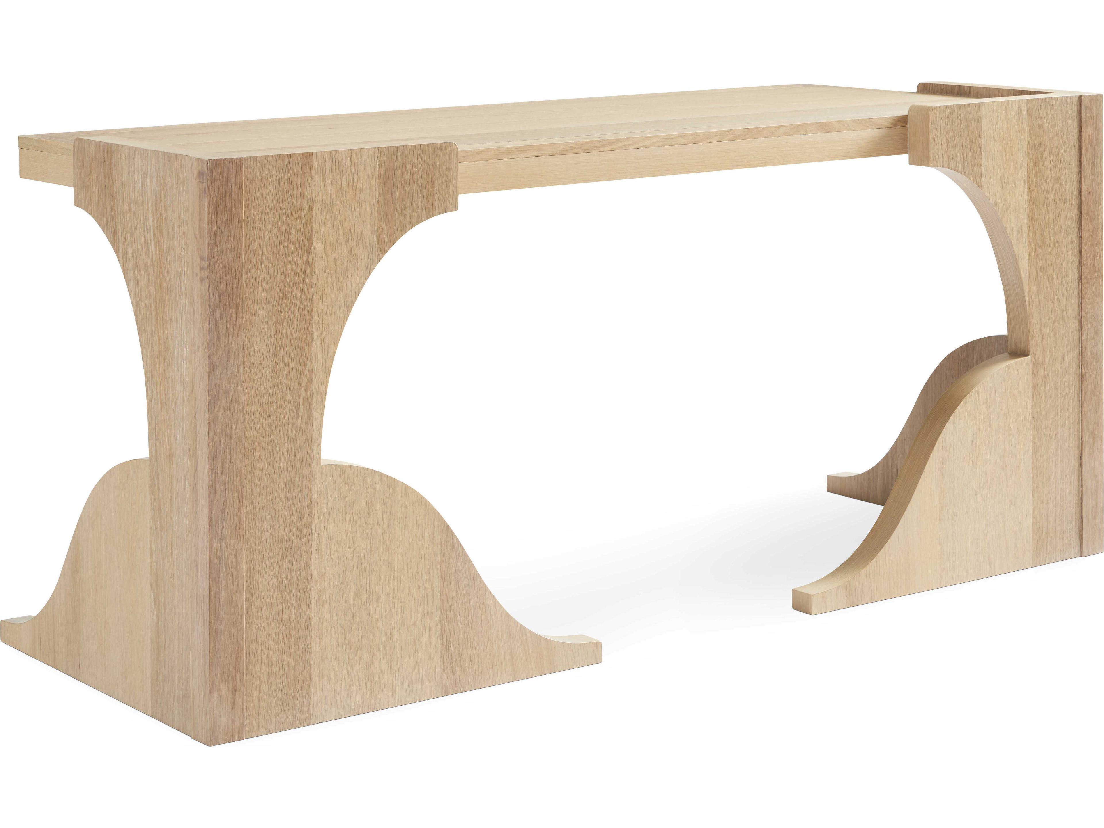 Hickory White Revival Brown Oak Wood Billings Writing Desk