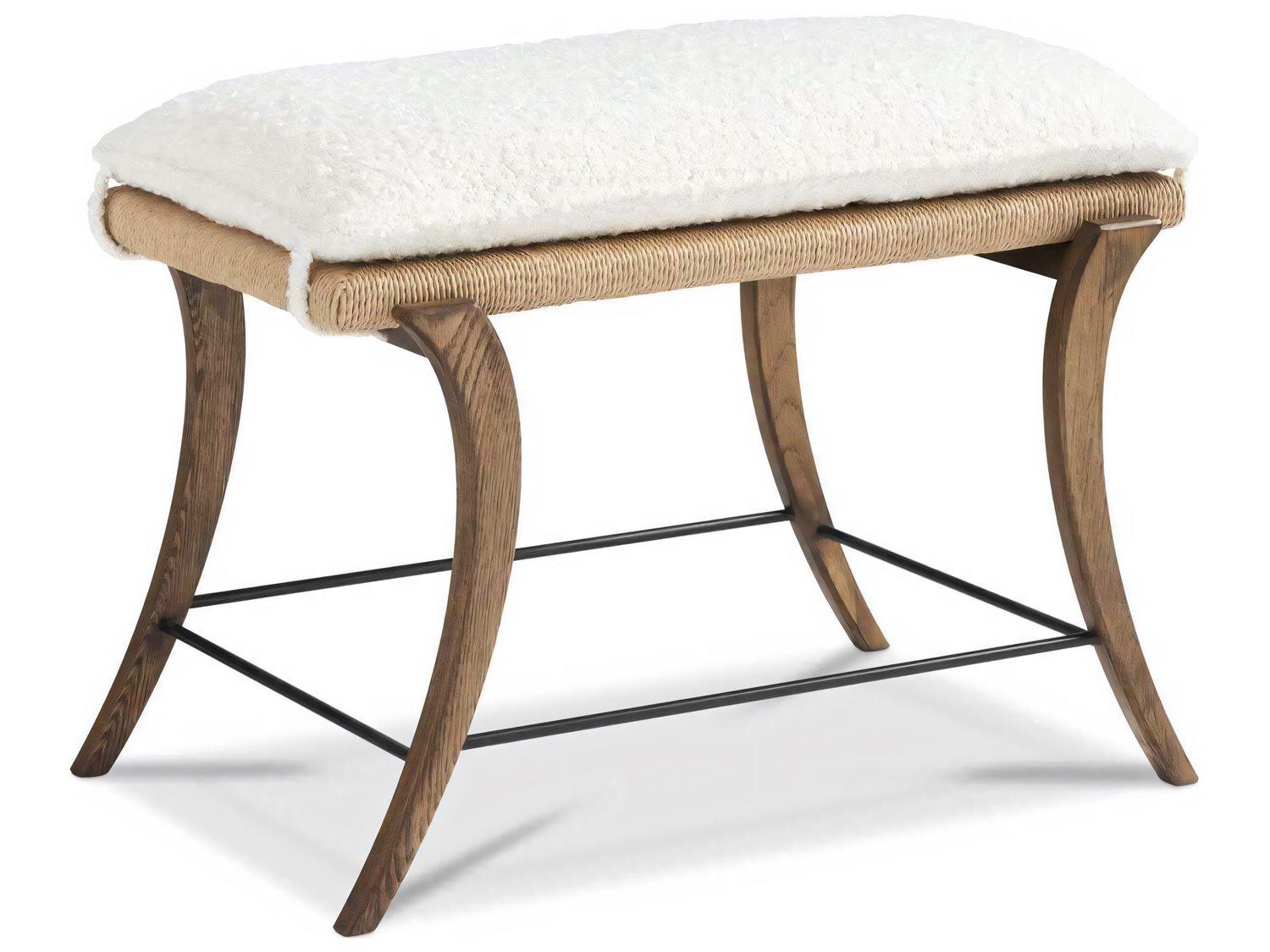 Hickory White Revival Oak Brown Amelia Accent Bench