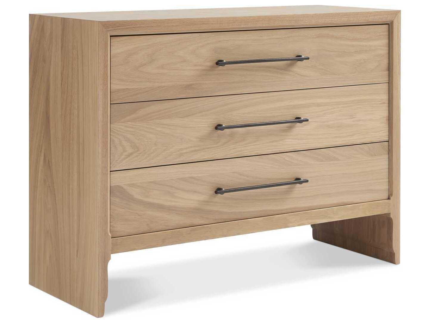 Hickory White Revival 3-Drawers Brown Oak Wood Dresser