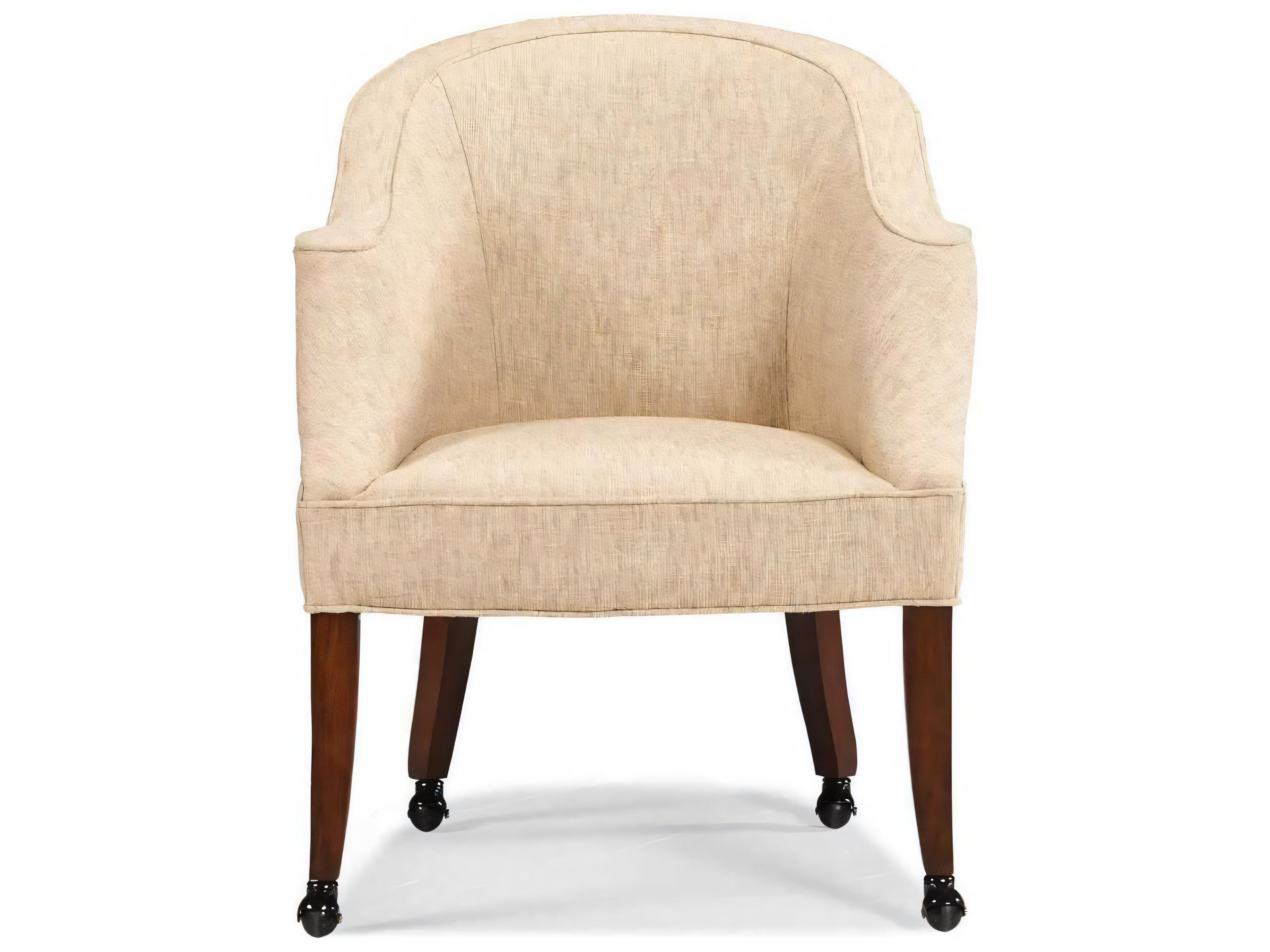 Hickory White Custom Elements Upholstery Beige Upholstered Cole Arm Dining Chair