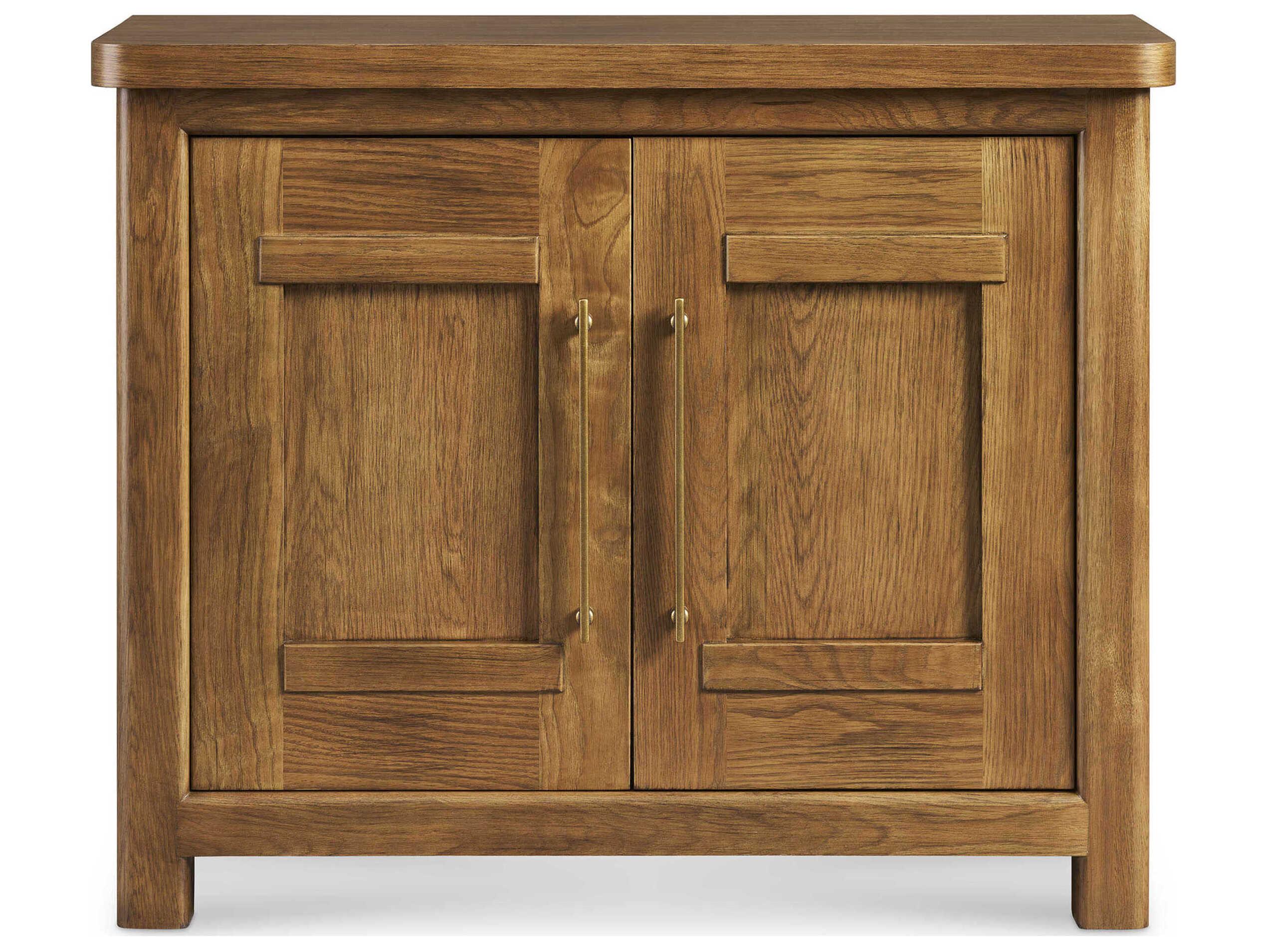 Hickory White Revival Equestrian Brown Oak Wood Accent Chest