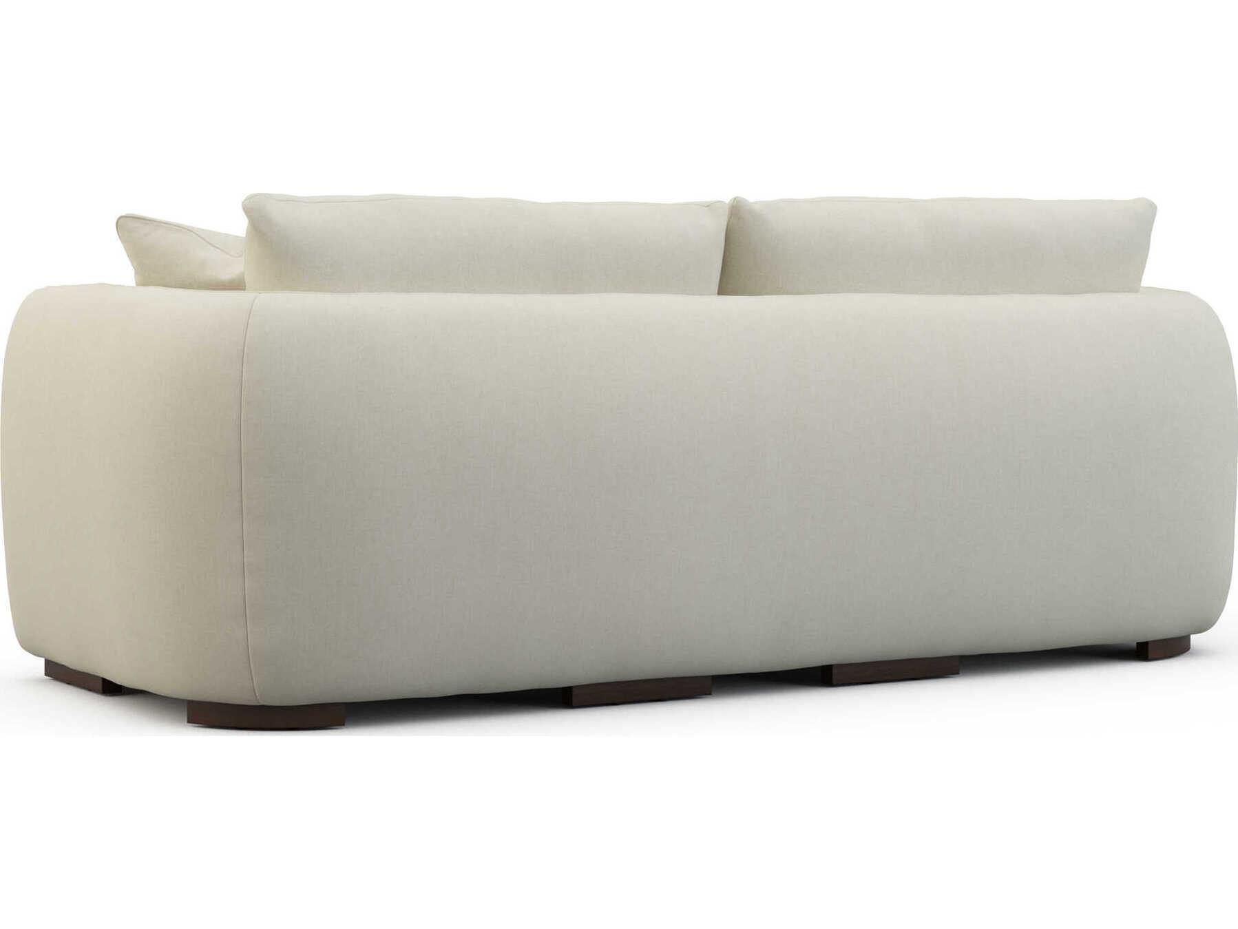 Hickory White Teton Oak Cream Upholstered Sofa