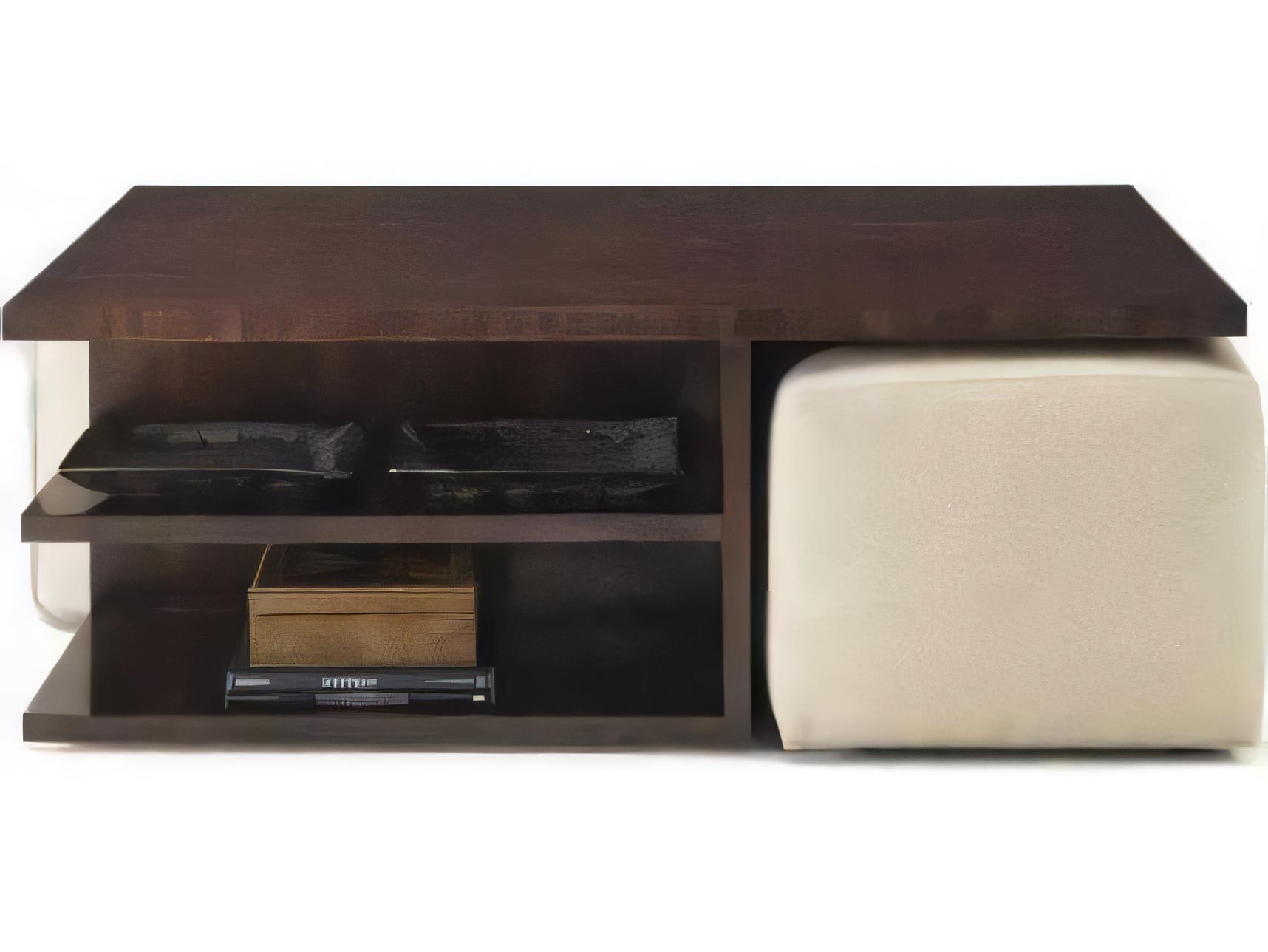 Hickory White Skyloft Rectangular Wood Walnut Coffee Table