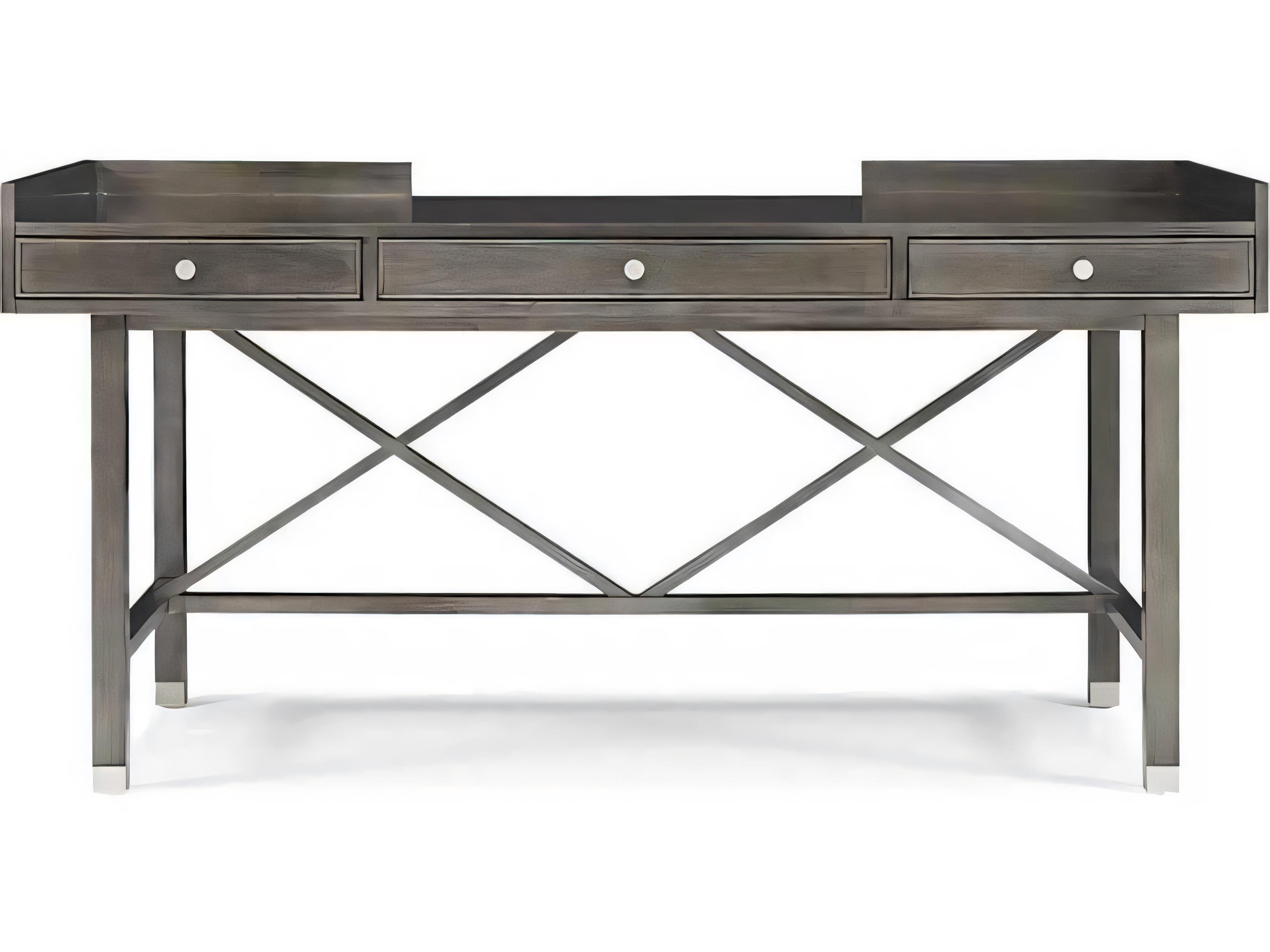 Hickory White Skyloft Gray Maple Wood Writing Desk