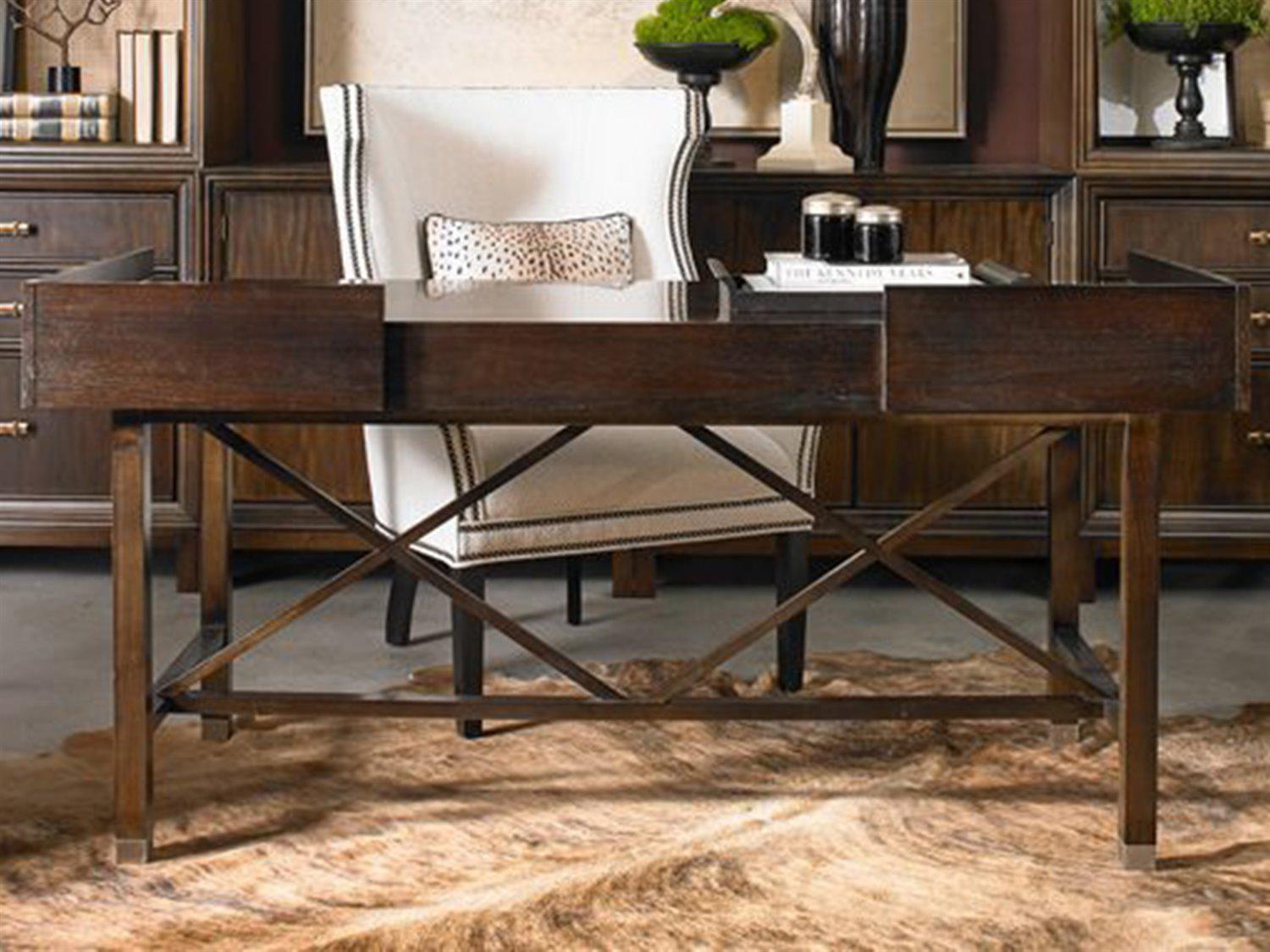 Hickory White Skyloft Gray Maple Wood Writing Desk