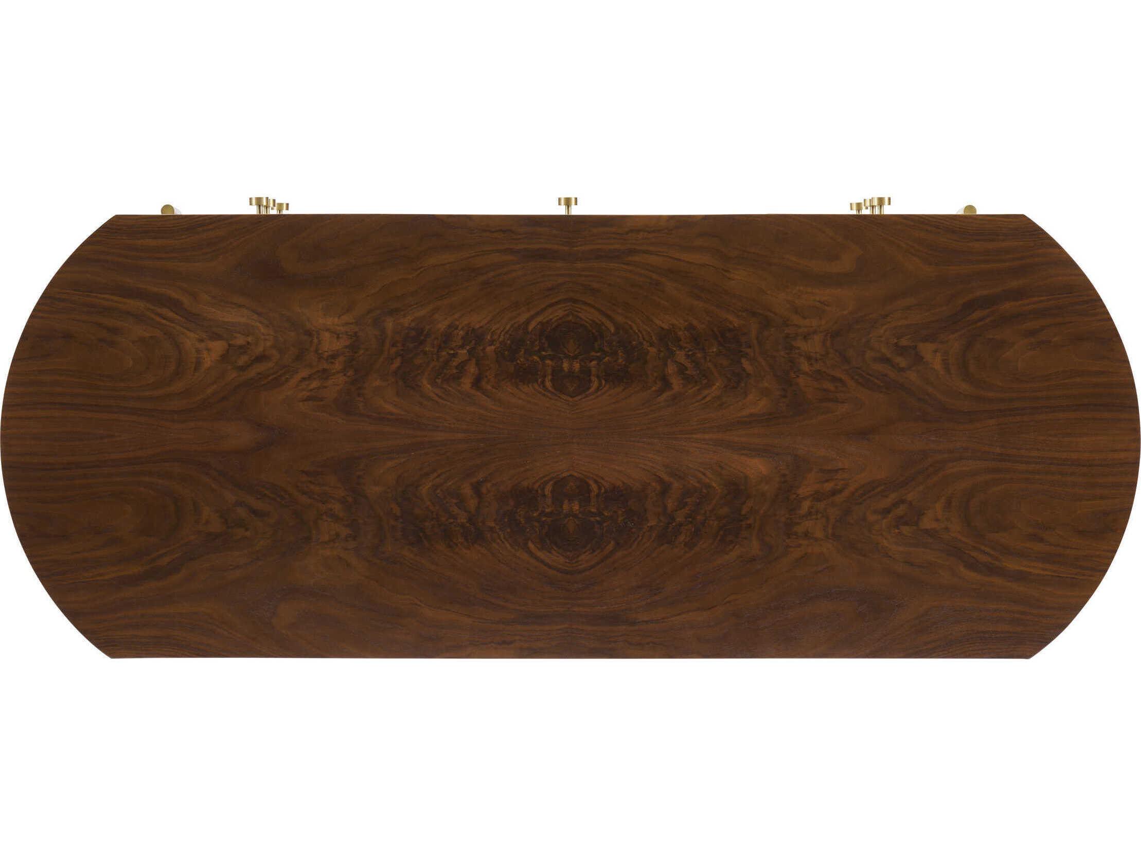 Hickory White Brown Walnut Wood Benson Executive Desk