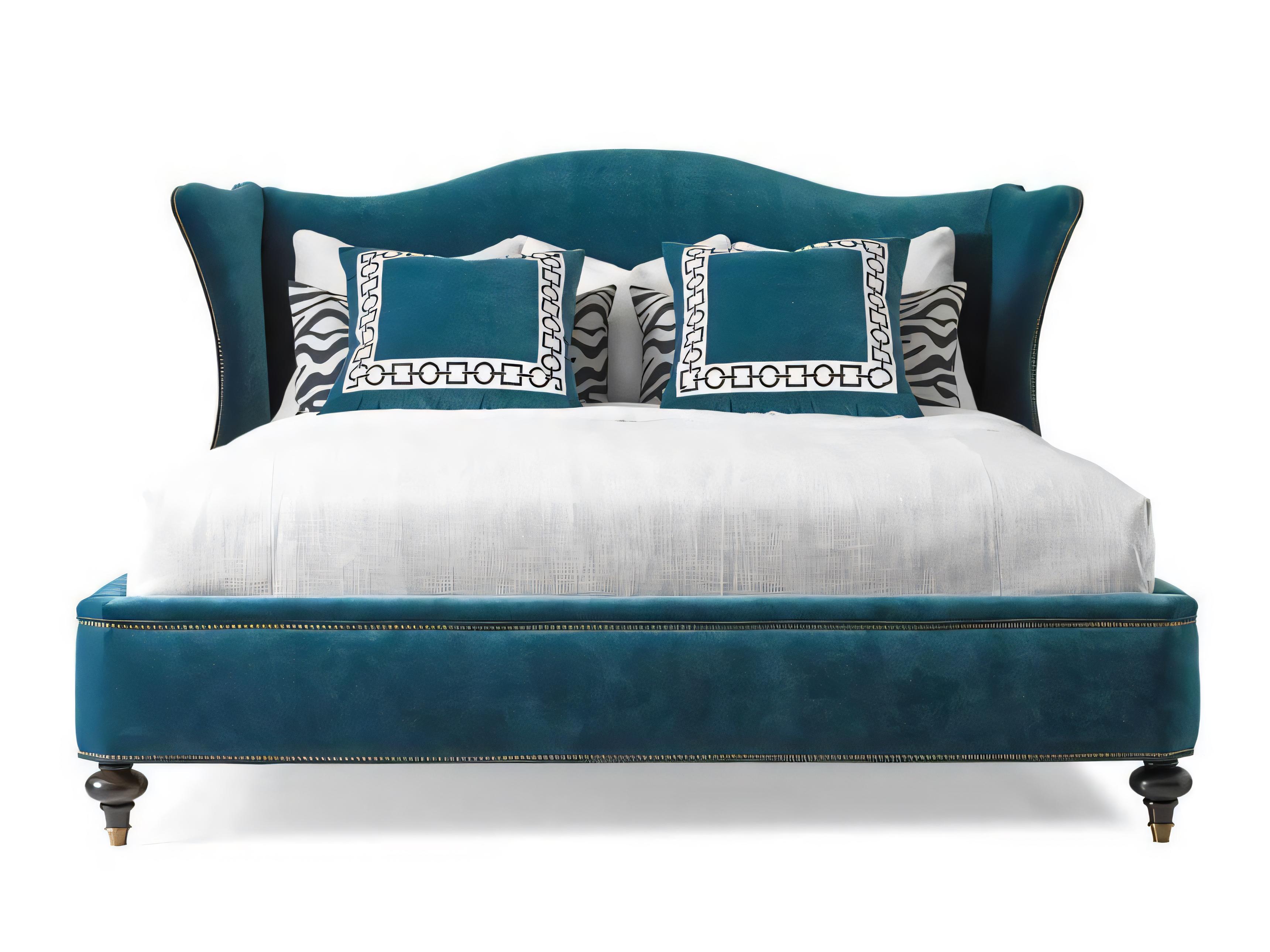 Hickory White Continental Classics Cotswold Brown Hardwood Upholstered Queen Panel Bed