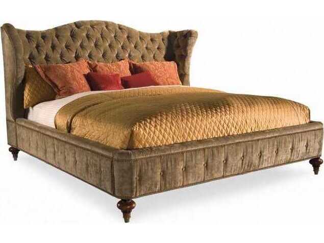 Hickory White Continental Classics Brown Upholstered King Panel Bed
