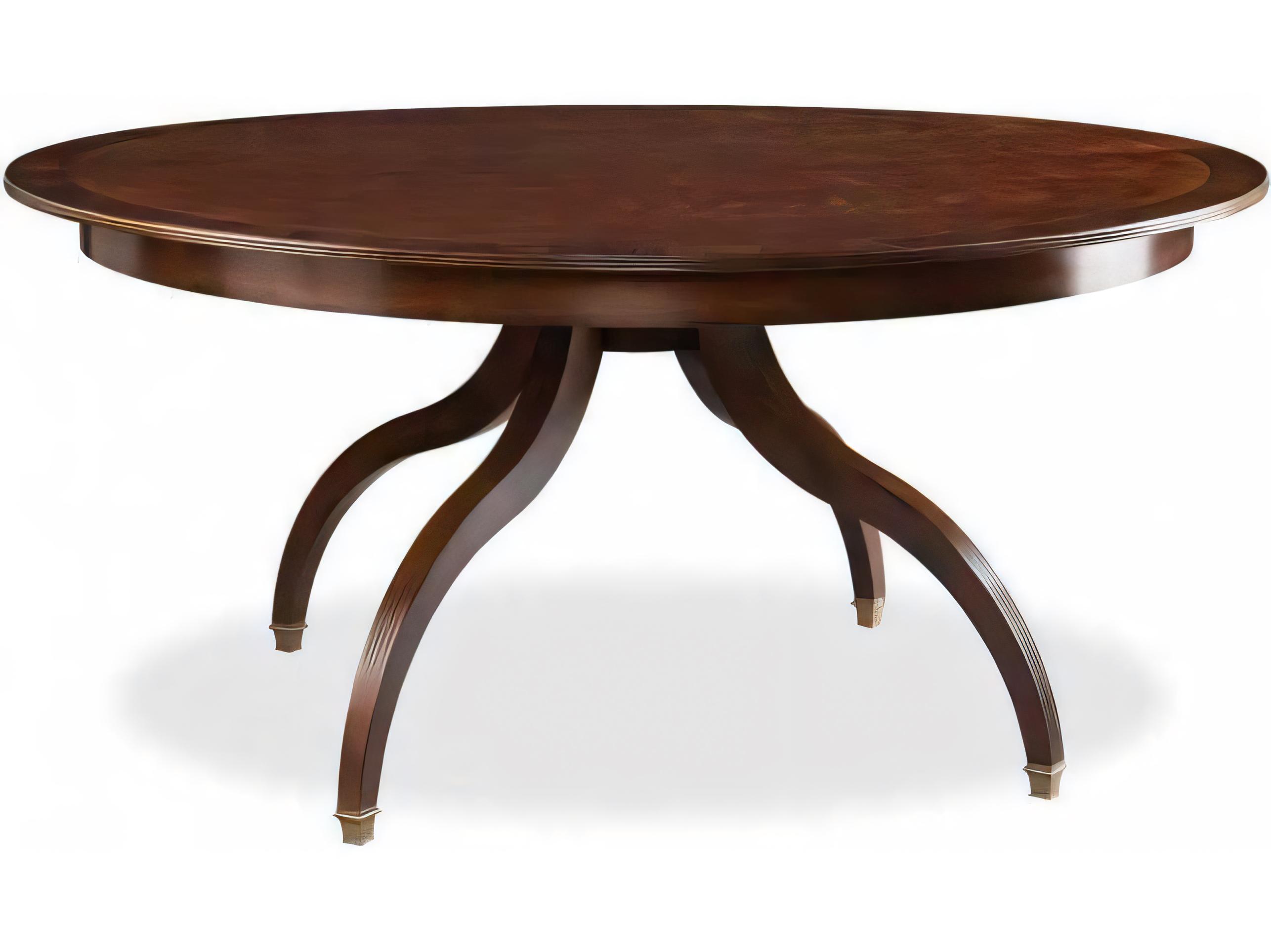 Hickory White Innovation Oval Wood Modern Walnut Dining Table