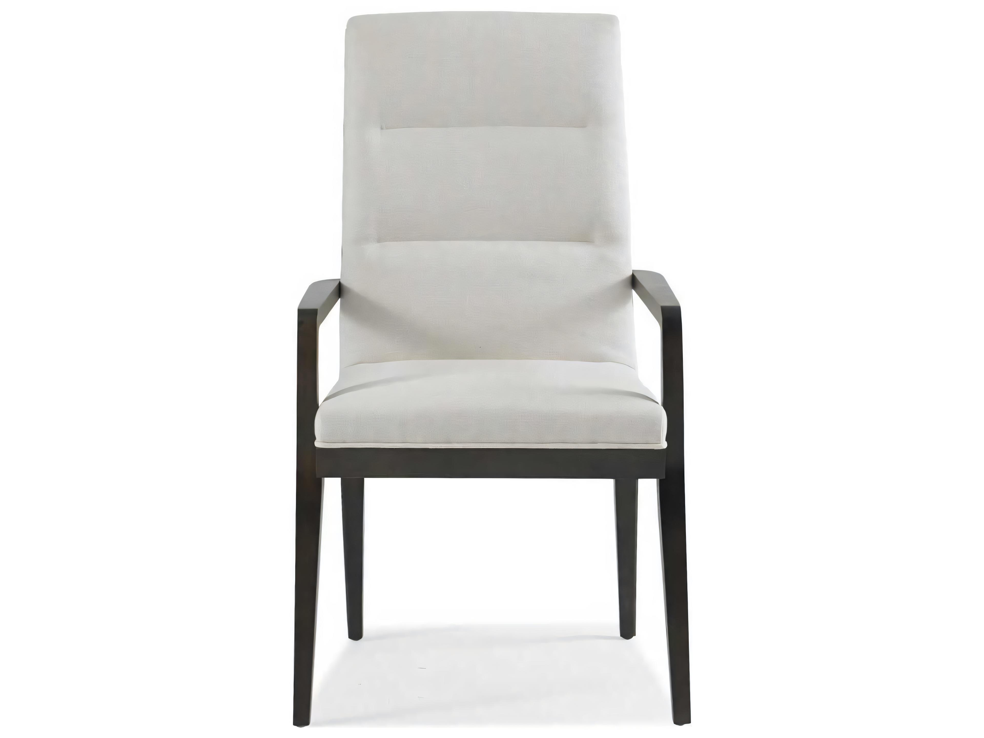 Hickory White Oasis Beech Wood Upholstered Ellena Arm Dining Chair