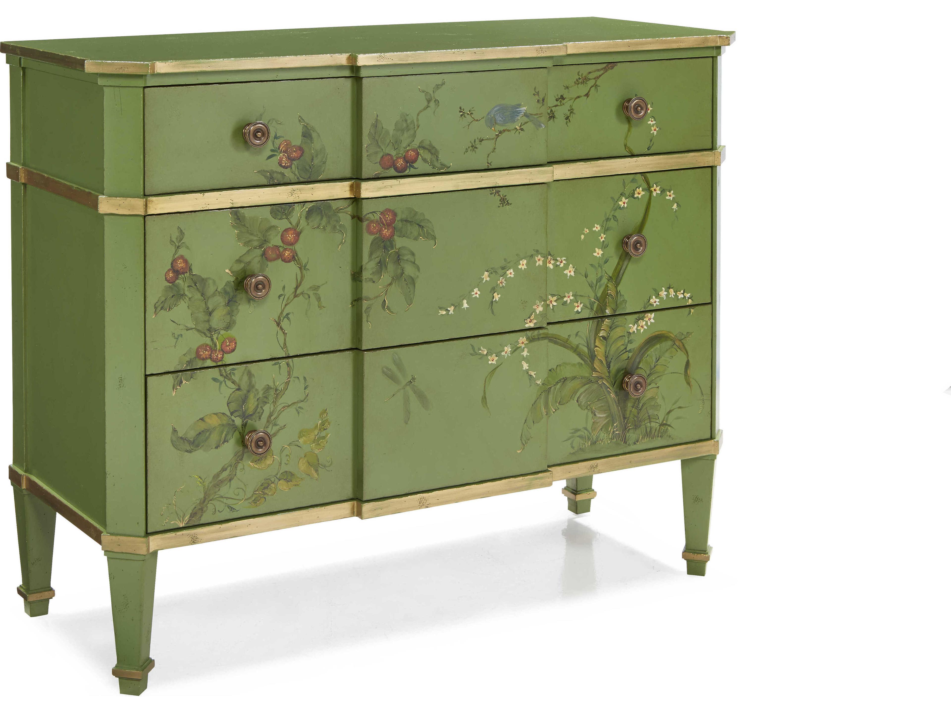 Hickory White Vineyard Haven 3-Drawers Brook Green Garden Accent Chest