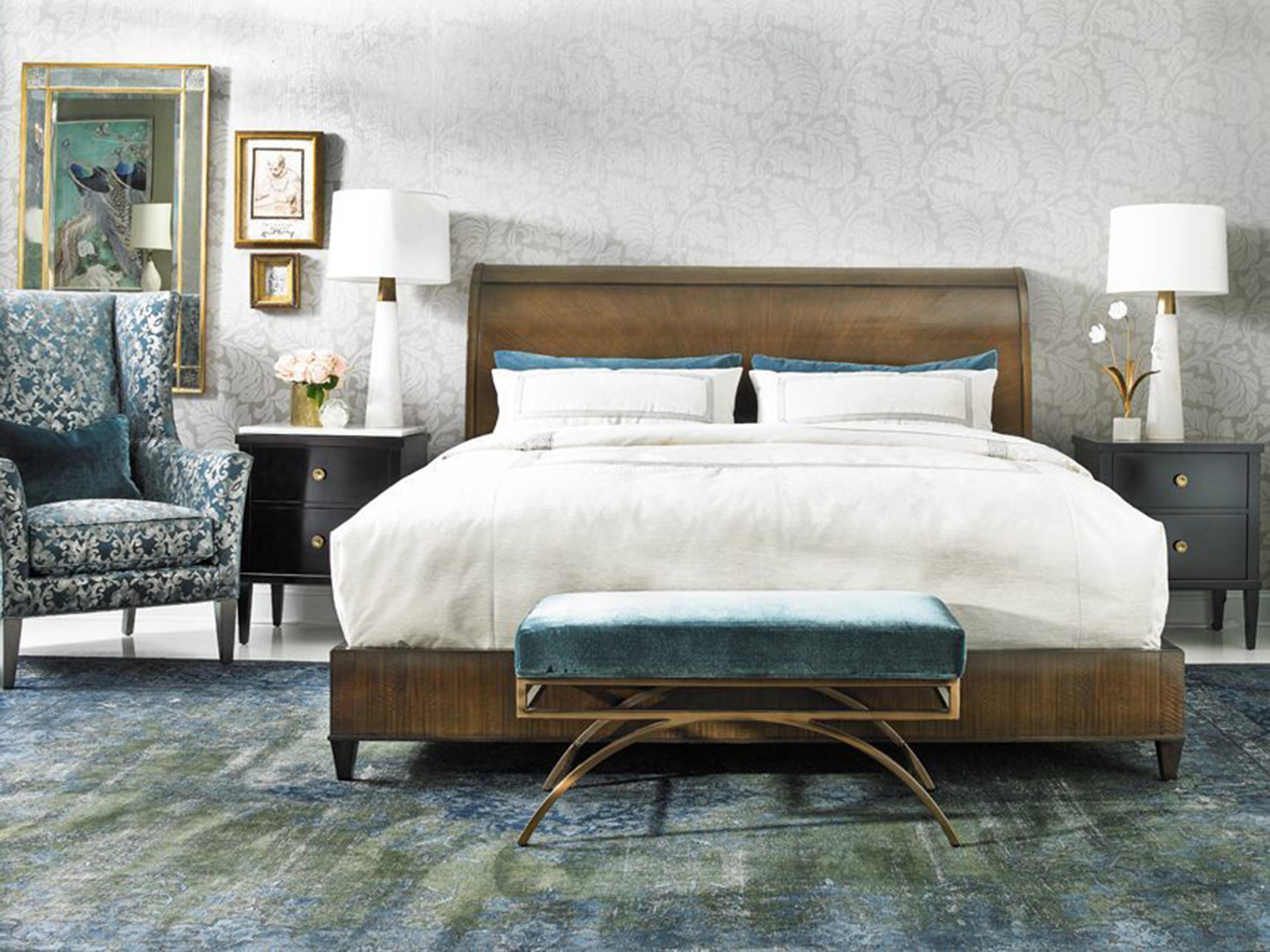 Hickory White Journey The World Rose Gold Bali Arched Accent Bench