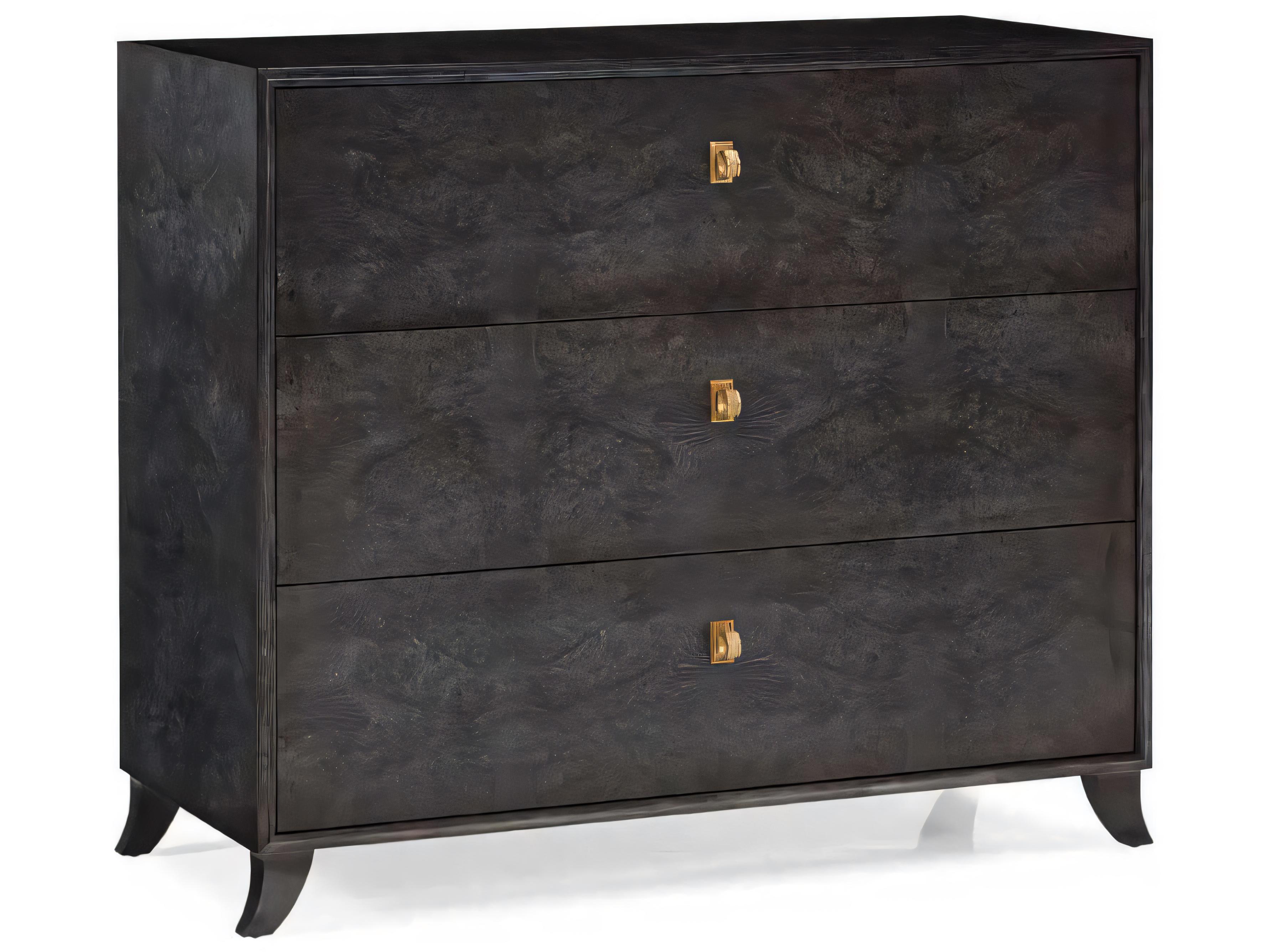 Hickory White Journey The World 3-Drawers Samarkand Burl Accent Chest