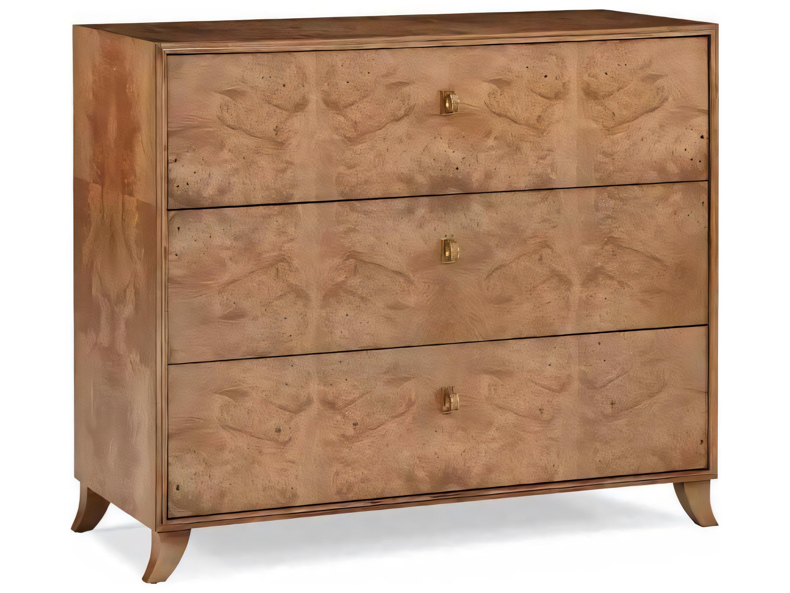 Hickory White Journey The World Champagne Brown Chestnut Wood Accent Chest