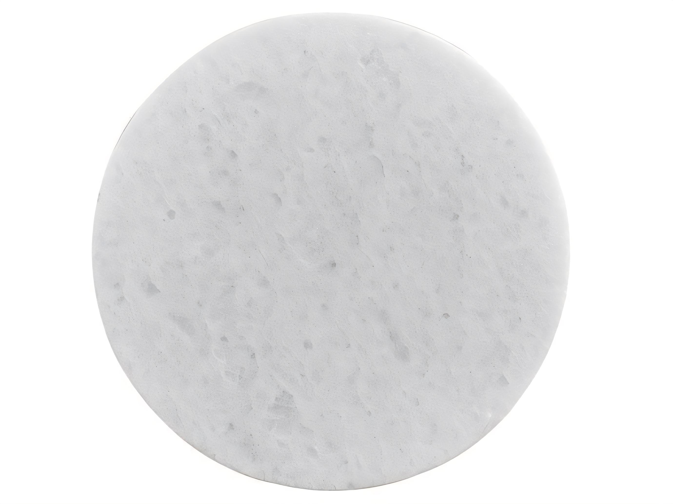 Hickory White A La Carte Round Marble Champagne Gold Livie End Table