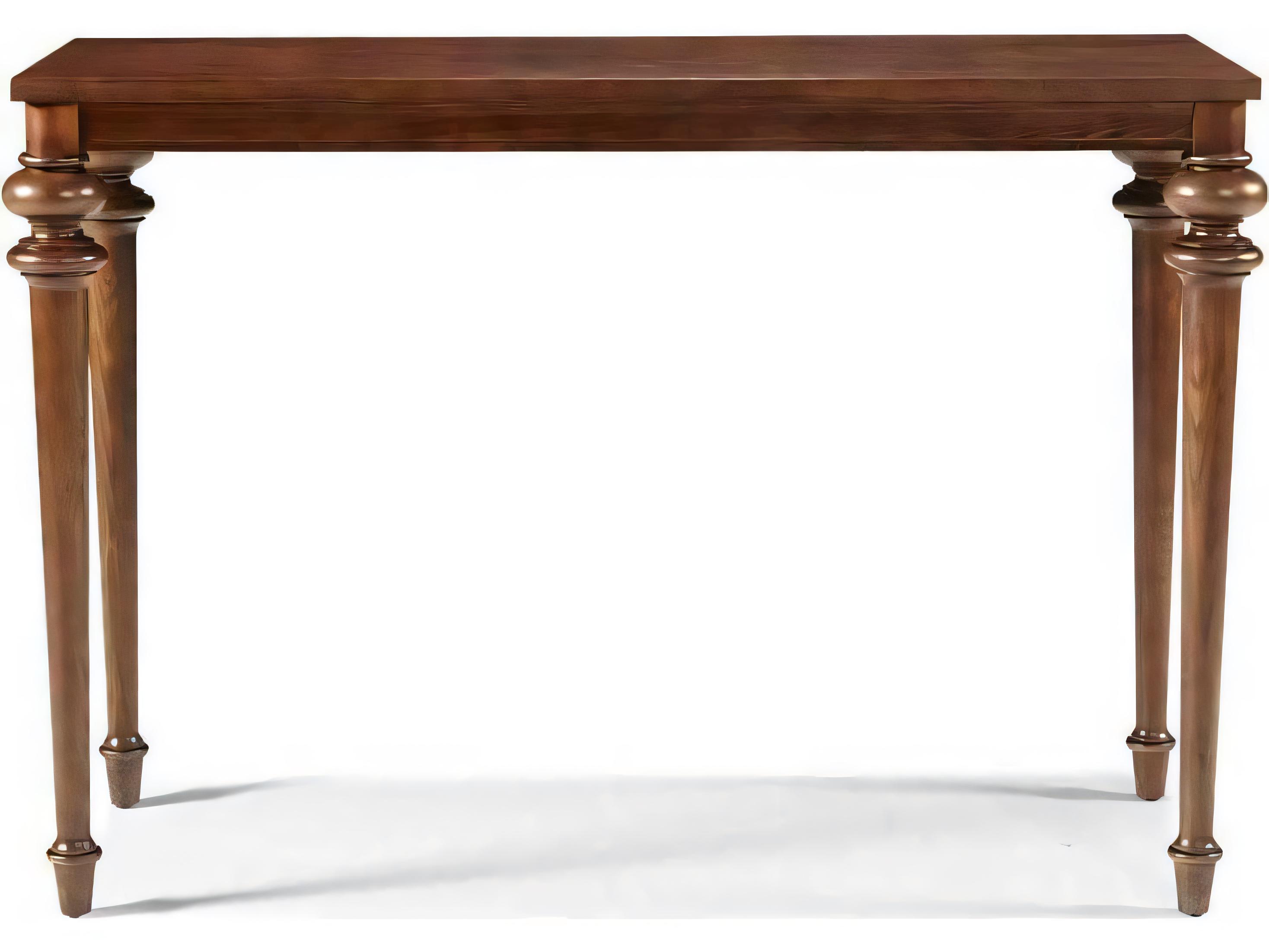 Hickory White Brantley Carob Brown Rectangular Wood Bar Table