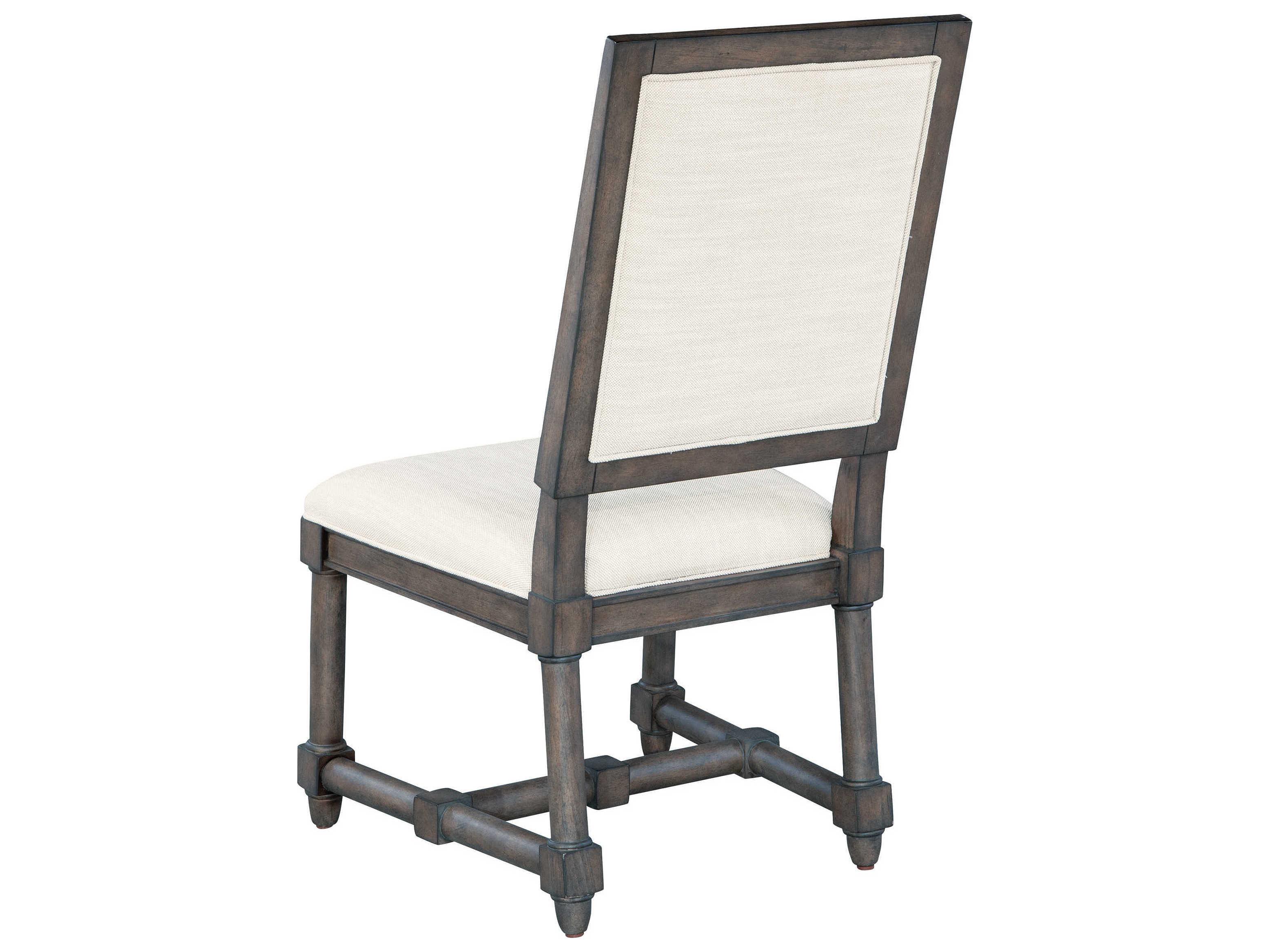 Hekman Lincoln Park Solid Wood Gray Upholstered Side Dining Chair