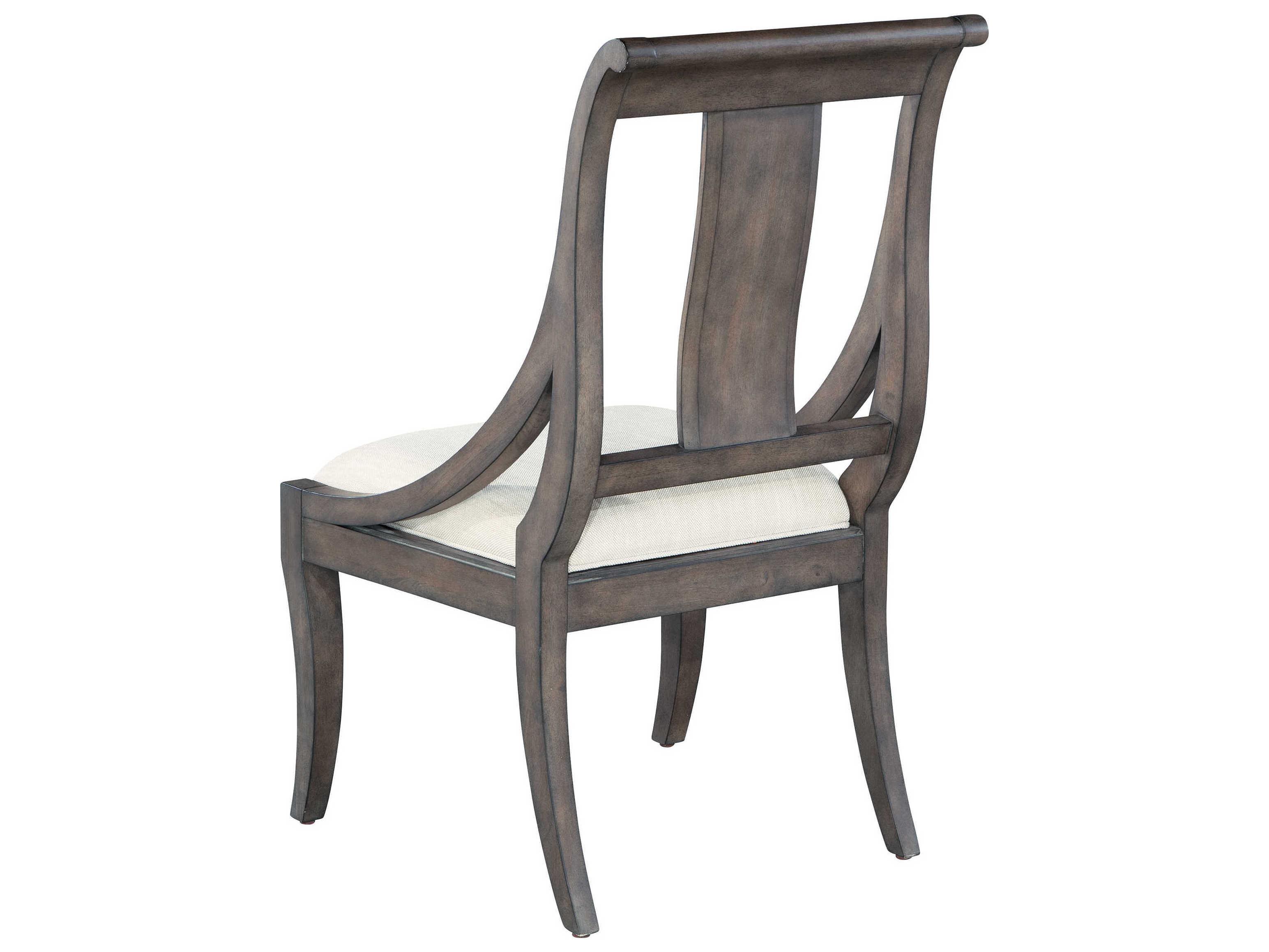 Hekman Lincoln Park Solid Wood Gray Upholstered Arm Dining Chair