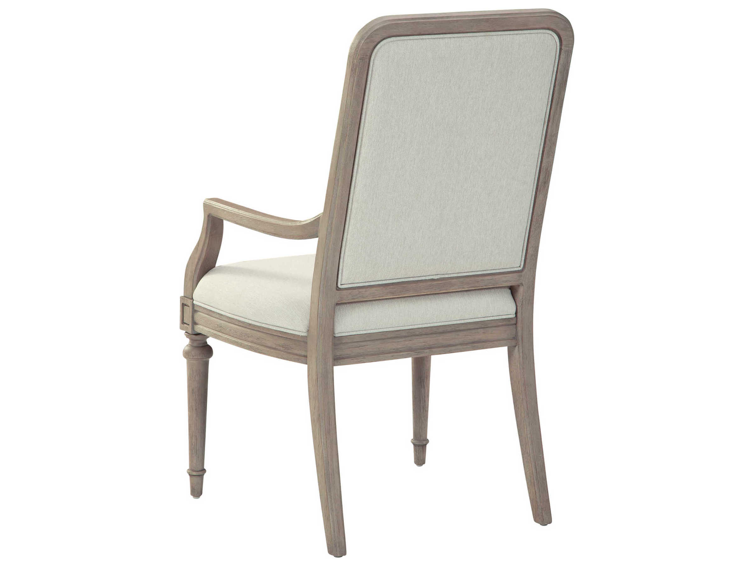 Hekman Wellington Solid Wood Brown Upholstered Arm Dining Chair