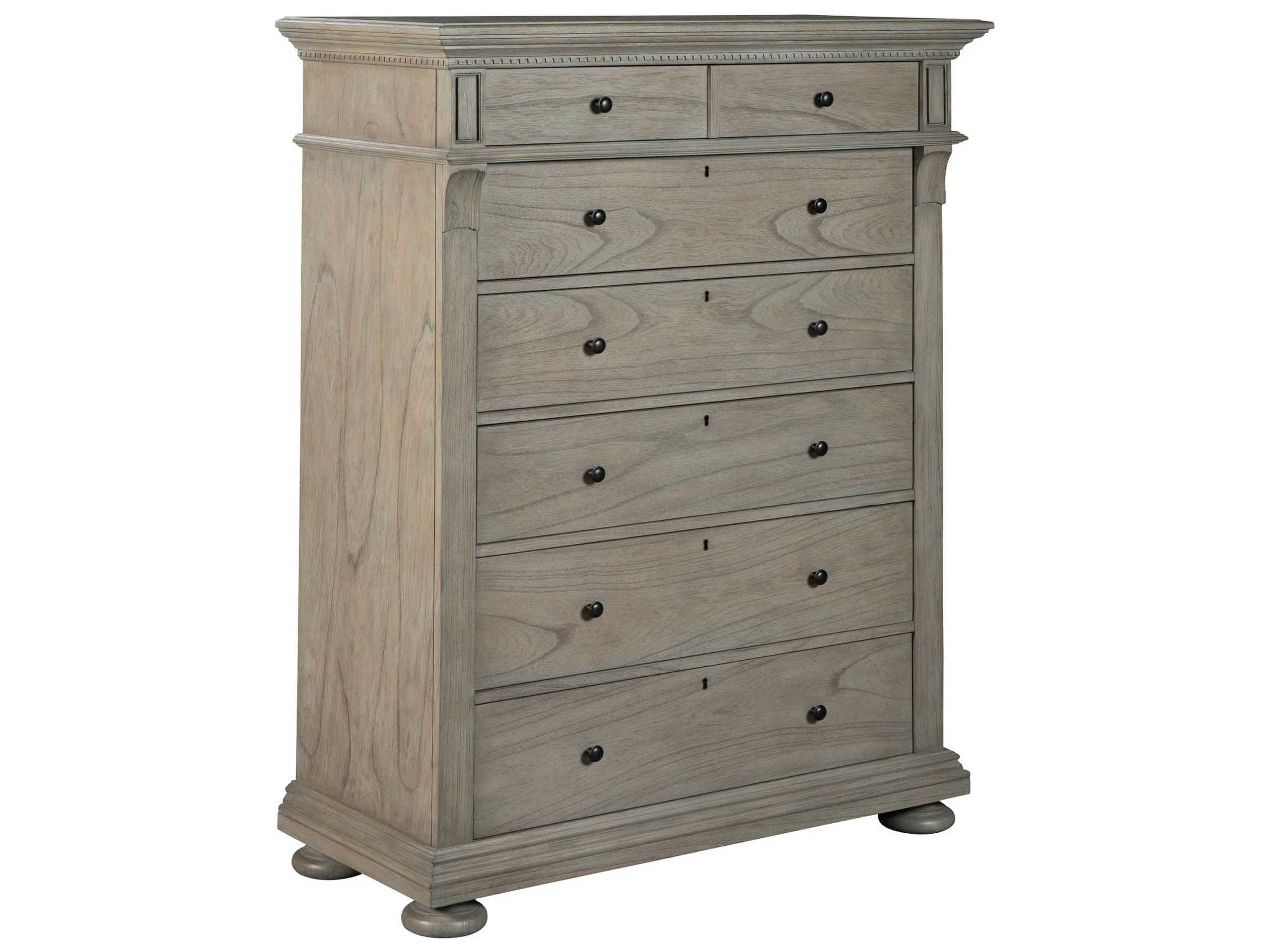 Hekman Wellington 6-Drawers Driftwood Brown Mindi Wood Accent Chest