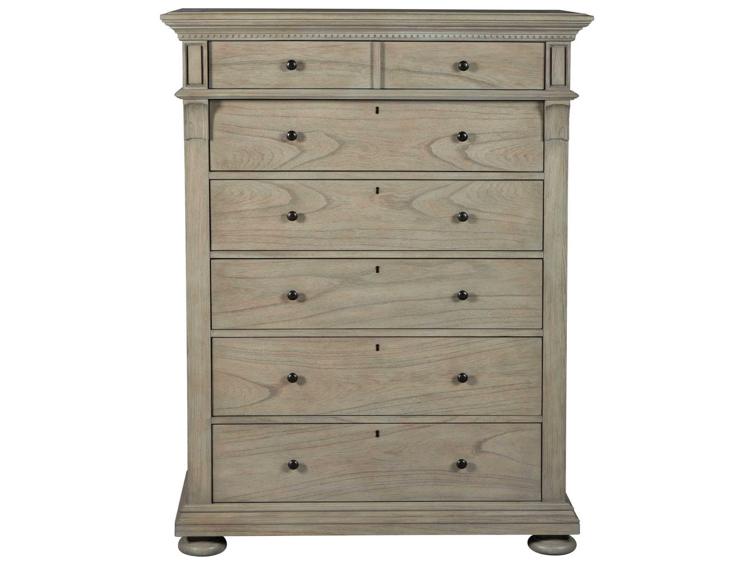 Hekman Wellington 6-Drawers Driftwood Brown Mindi Wood Accent Chest