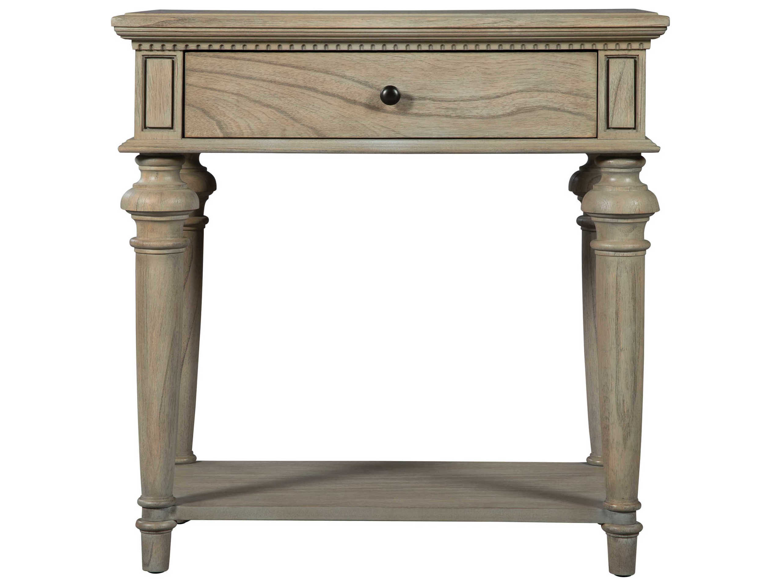 Hekman Wellington 1-Drawer Brown Mindi Wood Nightstand