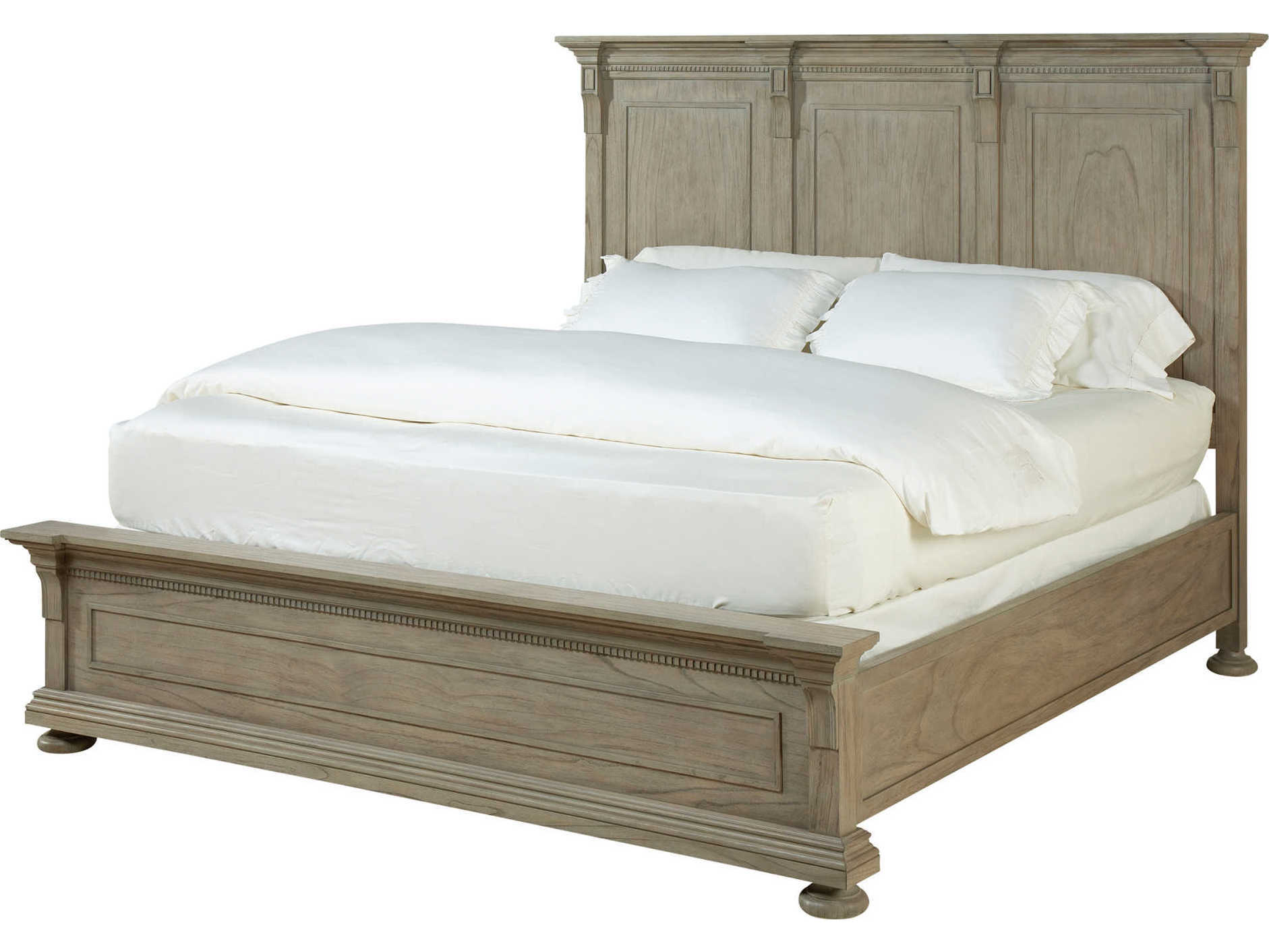 Hekman Wellington Driftwood Brown Mindi Wood Queen Panel Bed