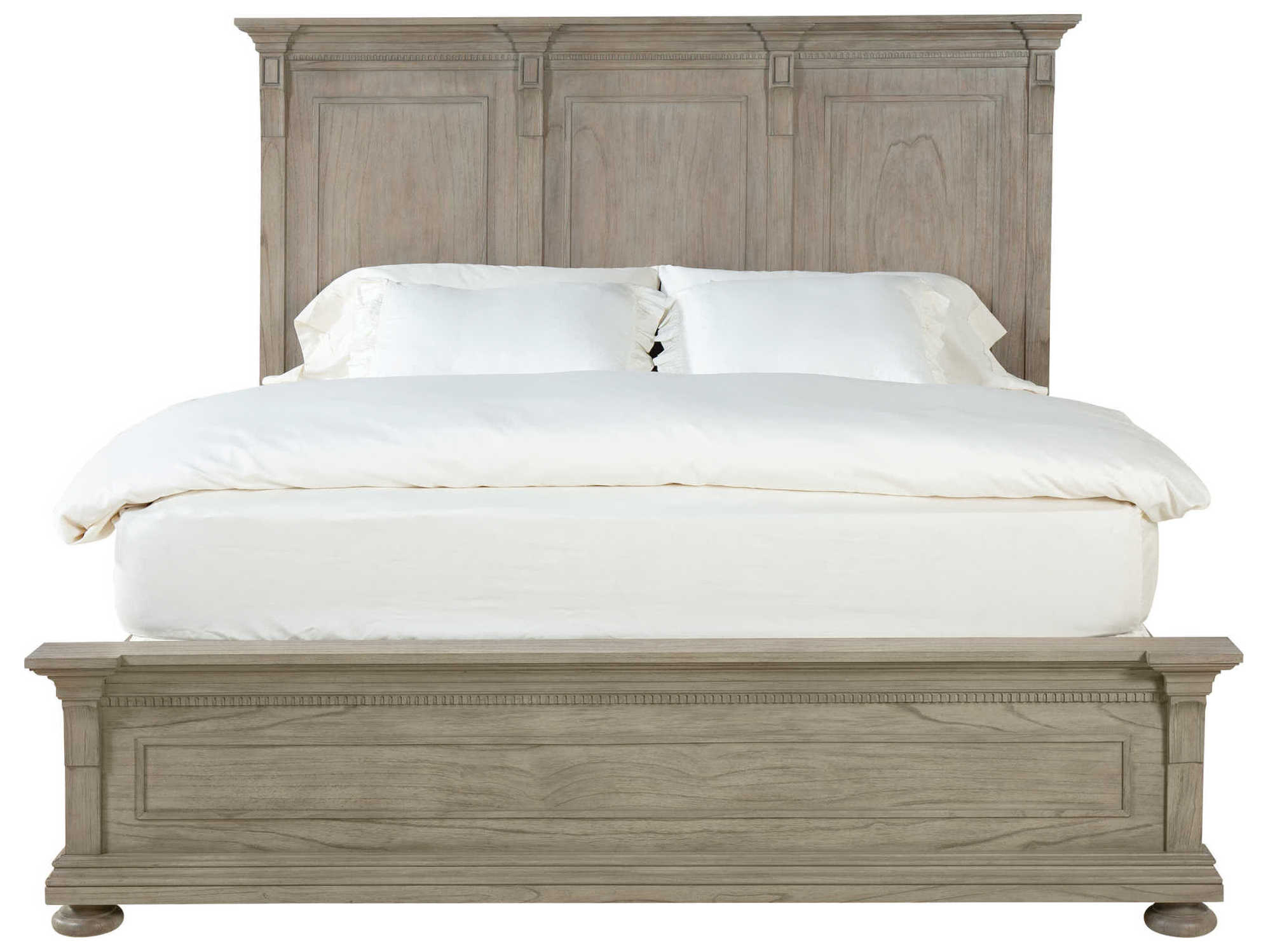 Hekman Wellington Driftwood Brown Mindi Wood Queen Panel Bed