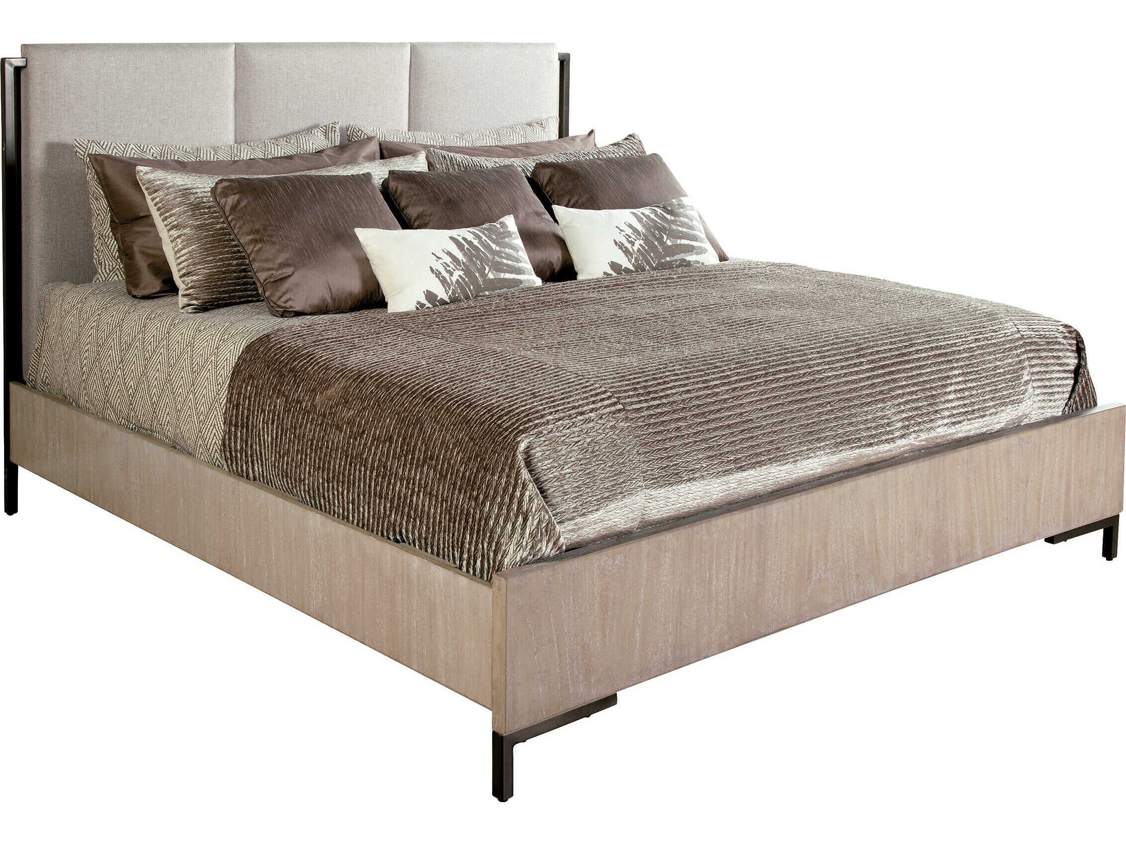 Hekman Scottsdale White Mindi Wood Upholstered Queen Platform Bed