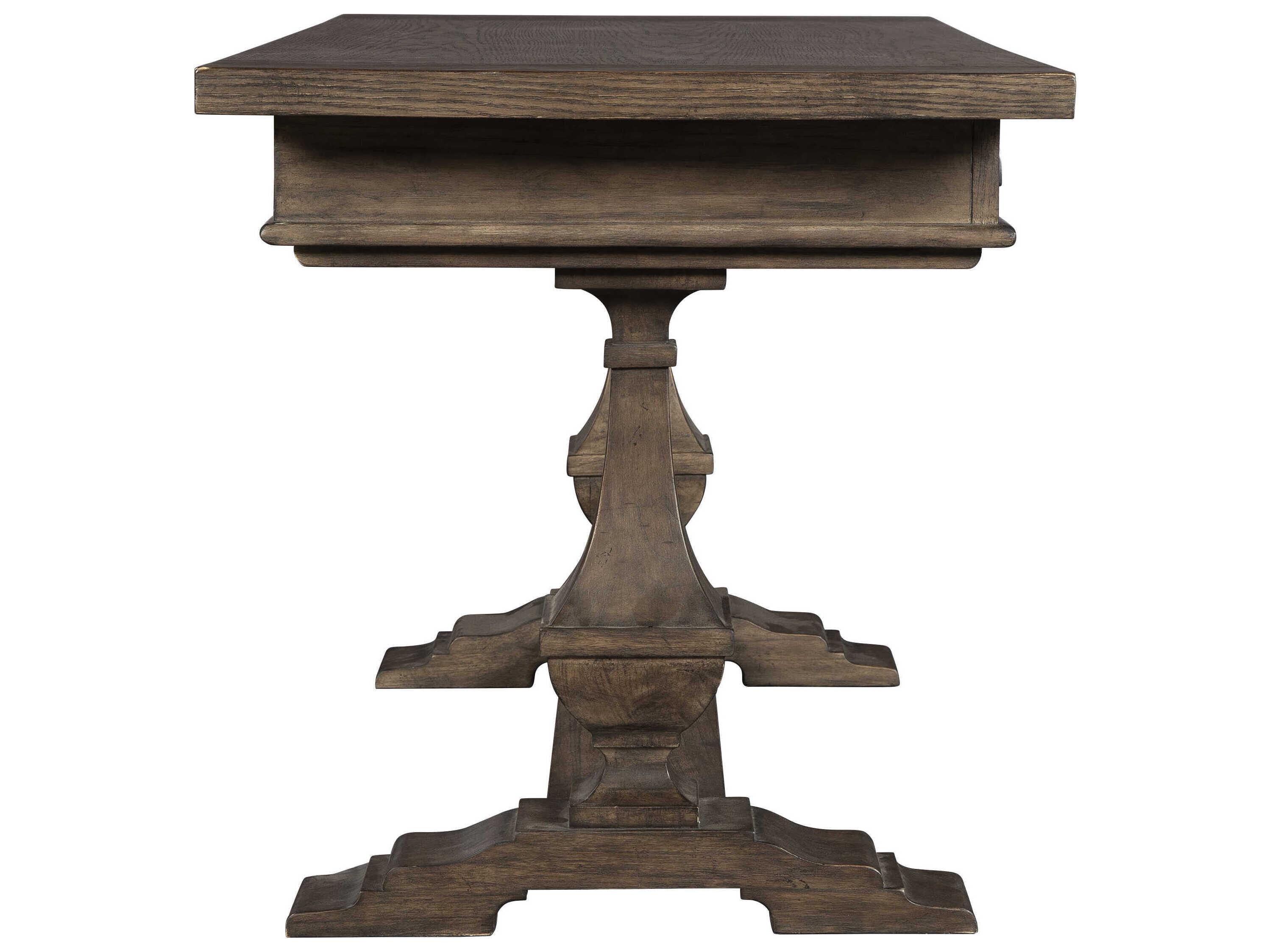 Hekman Office Special Reserve Brown Oak Wood Writing Desk