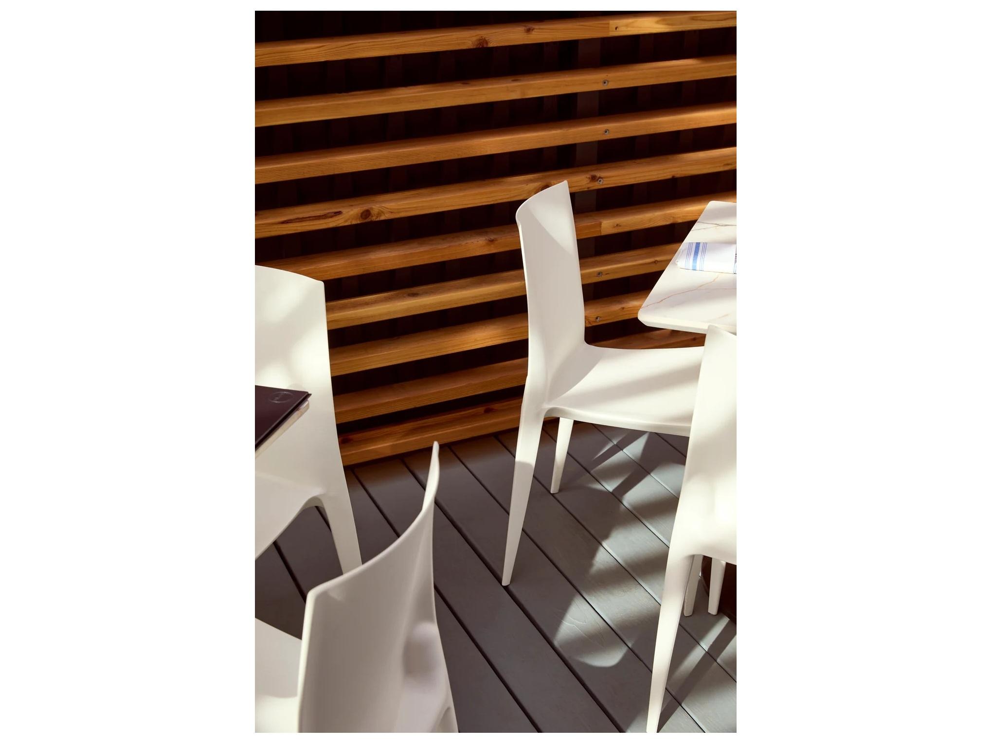 Heller Outdoor Bellini White Polypropylene Dining Chair - Pack of 2