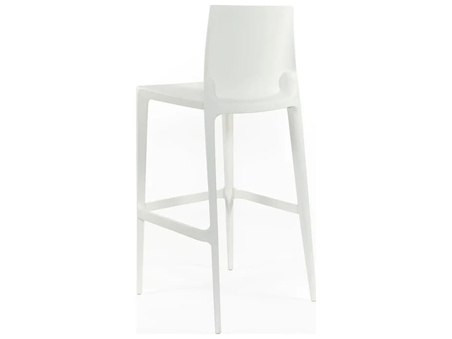 Heller Outdoor Bellini White Recycled Plastic Counter Stool - Pack of 2