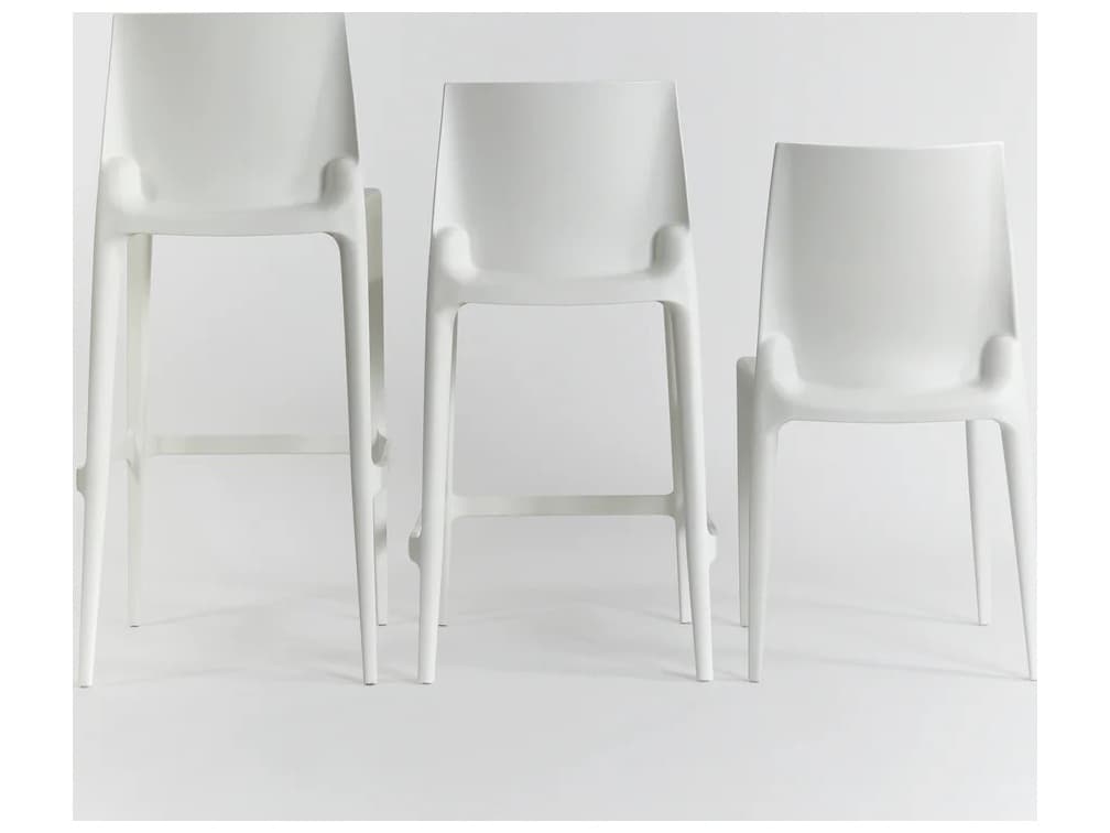 Heller Outdoor Bellini Light Grey Recycled Plastic Counter Stool - Pack of 2