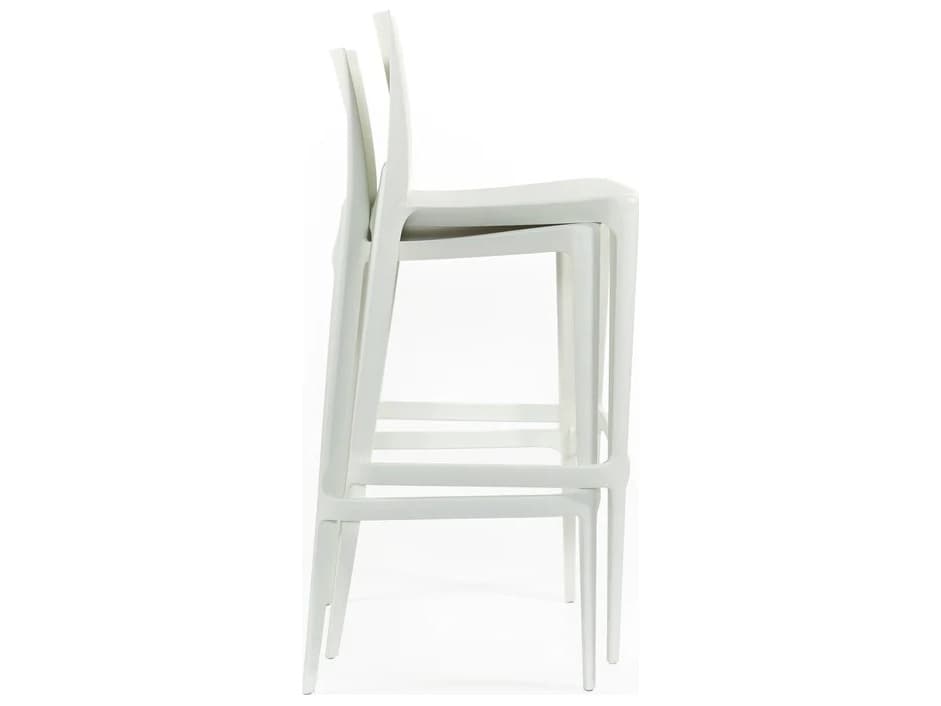 Heller Outdoor Bellini Light Grey Polypropylene Bar Stool - Pack of 2